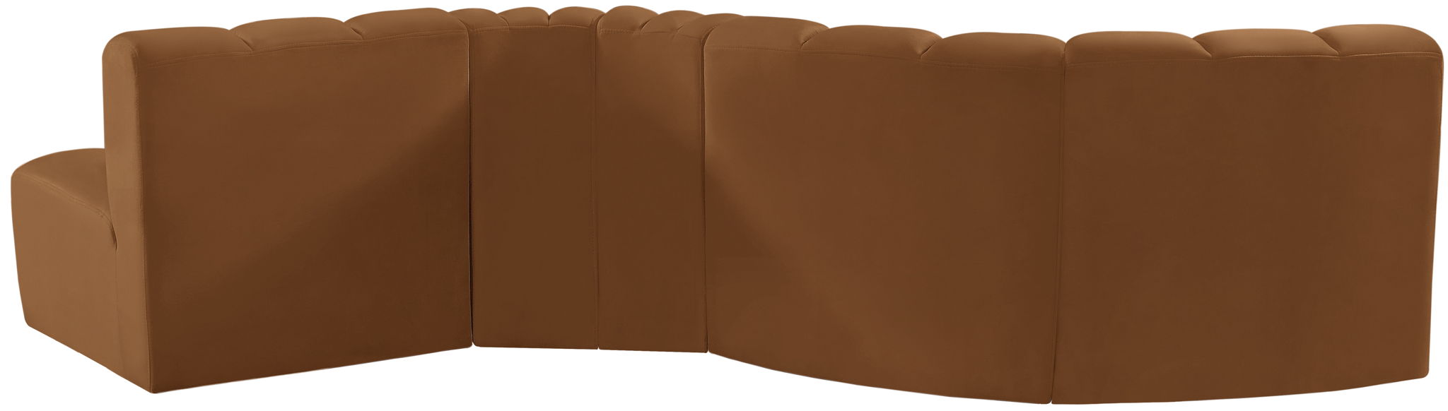 Arc - Velvet 5 Piece Modular Sofa - Saddle - Best Buy Furniture