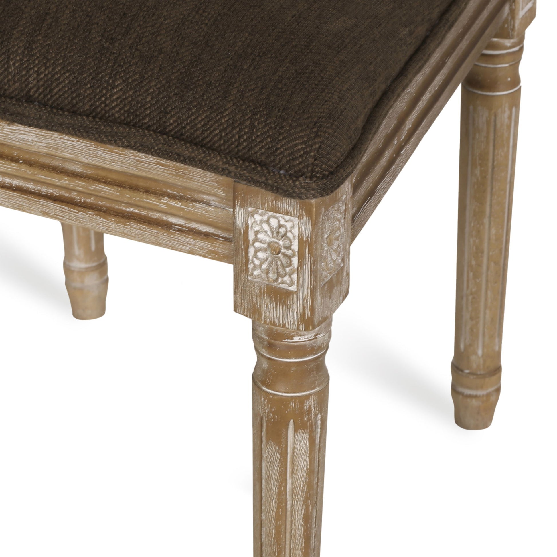 French Country Dining Chair With Rectangular Cane Backrest And Smooth Upholstered Seating - Best Buy Furniture