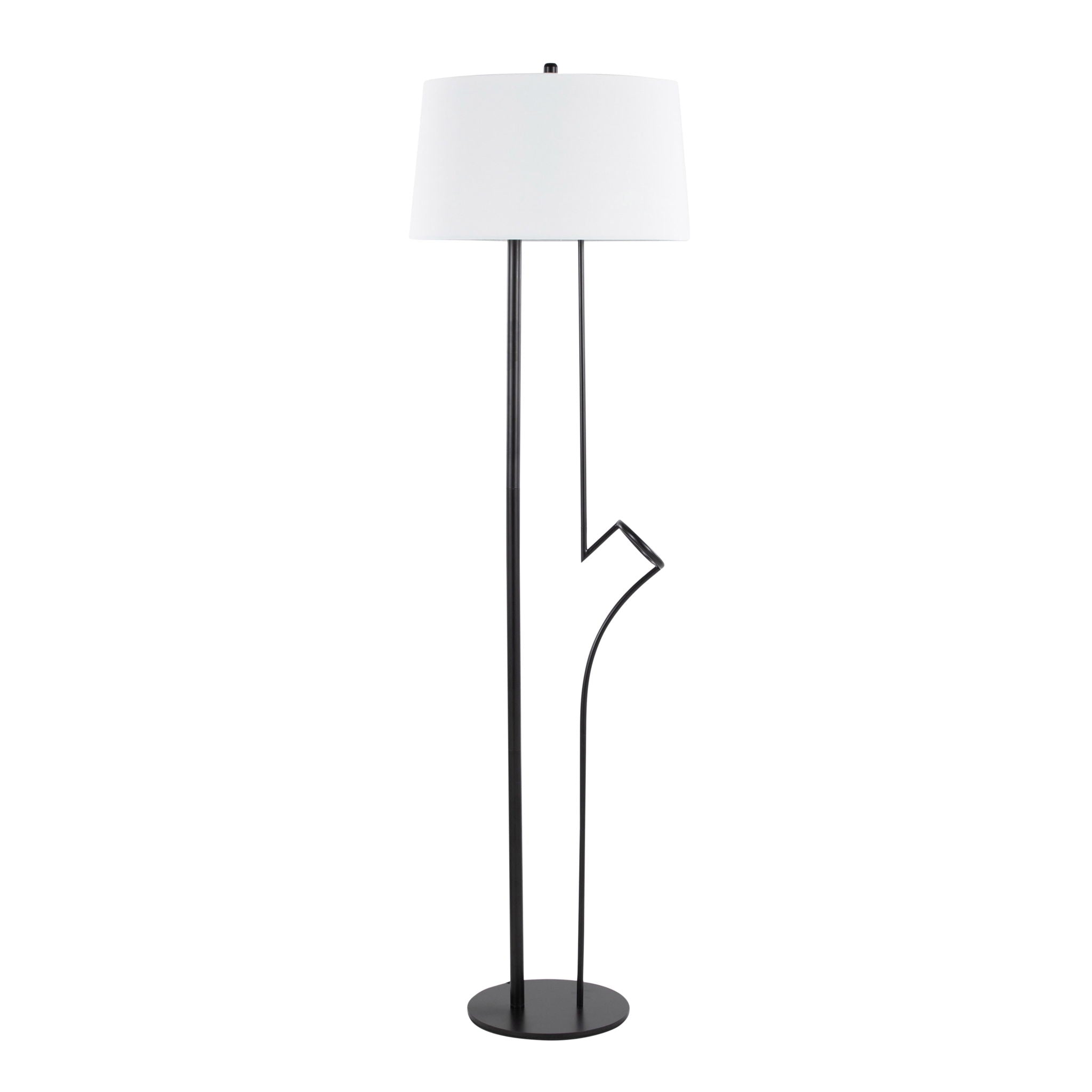Shadow Contemporary Floor Lamp - Black / White - Best Buy Furniture