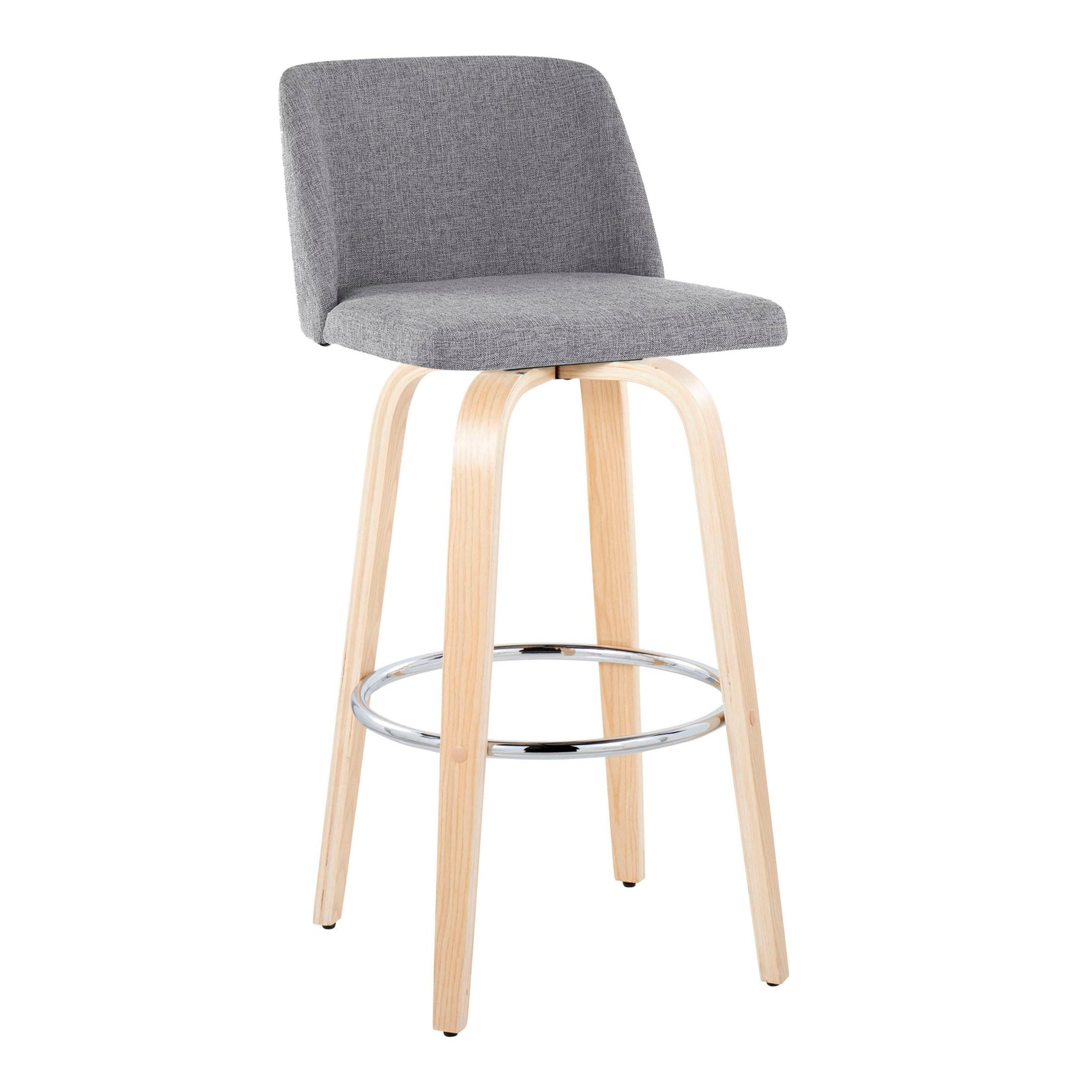 Toriano - Contemporary Fixed Height Barstool & Swivel With Round Footrest (Set of 2) - Best Buy Furniture