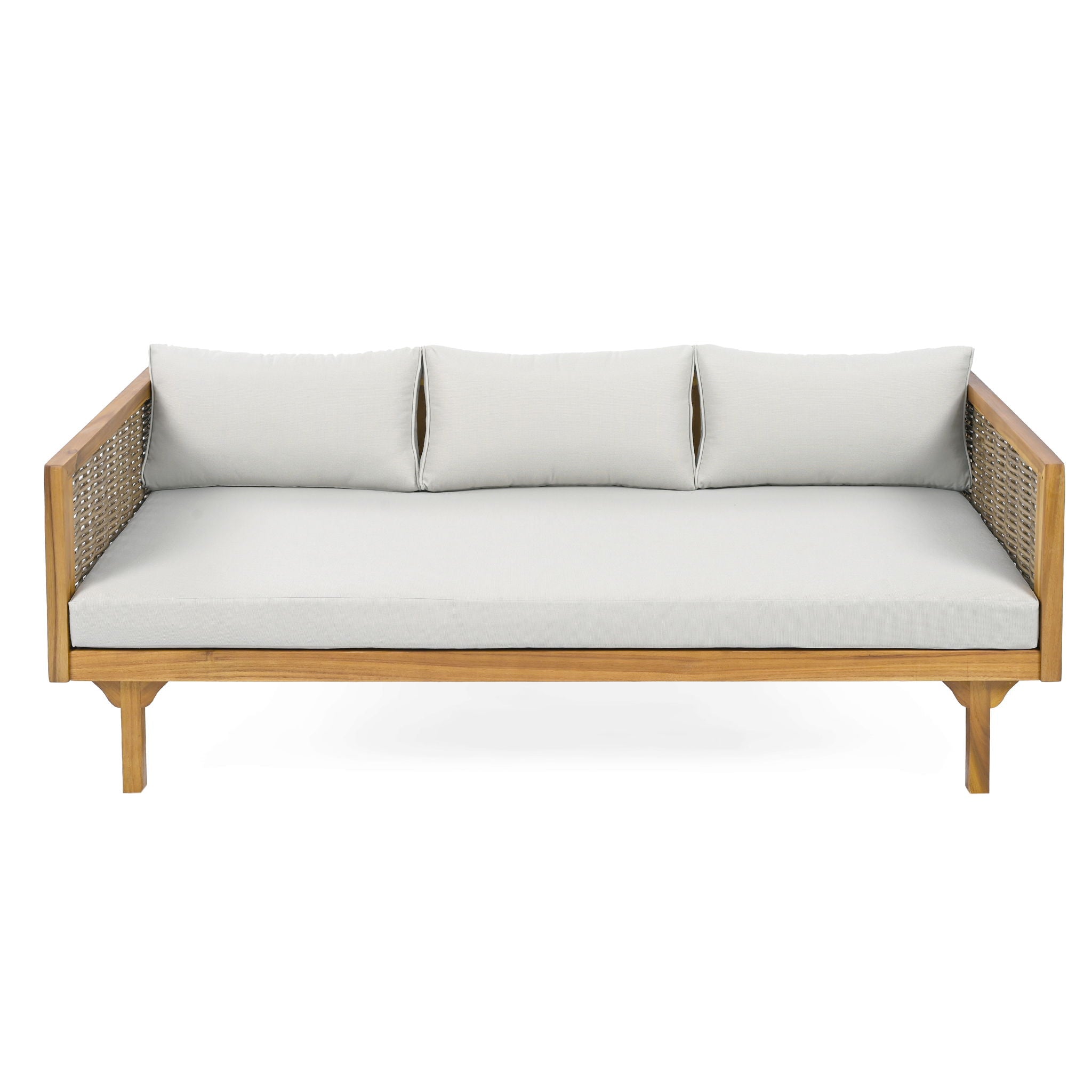 Claremont - 3 Seater Daybed Teak Acacia Wood Water Resistant Cushions - Best Buy Furniture