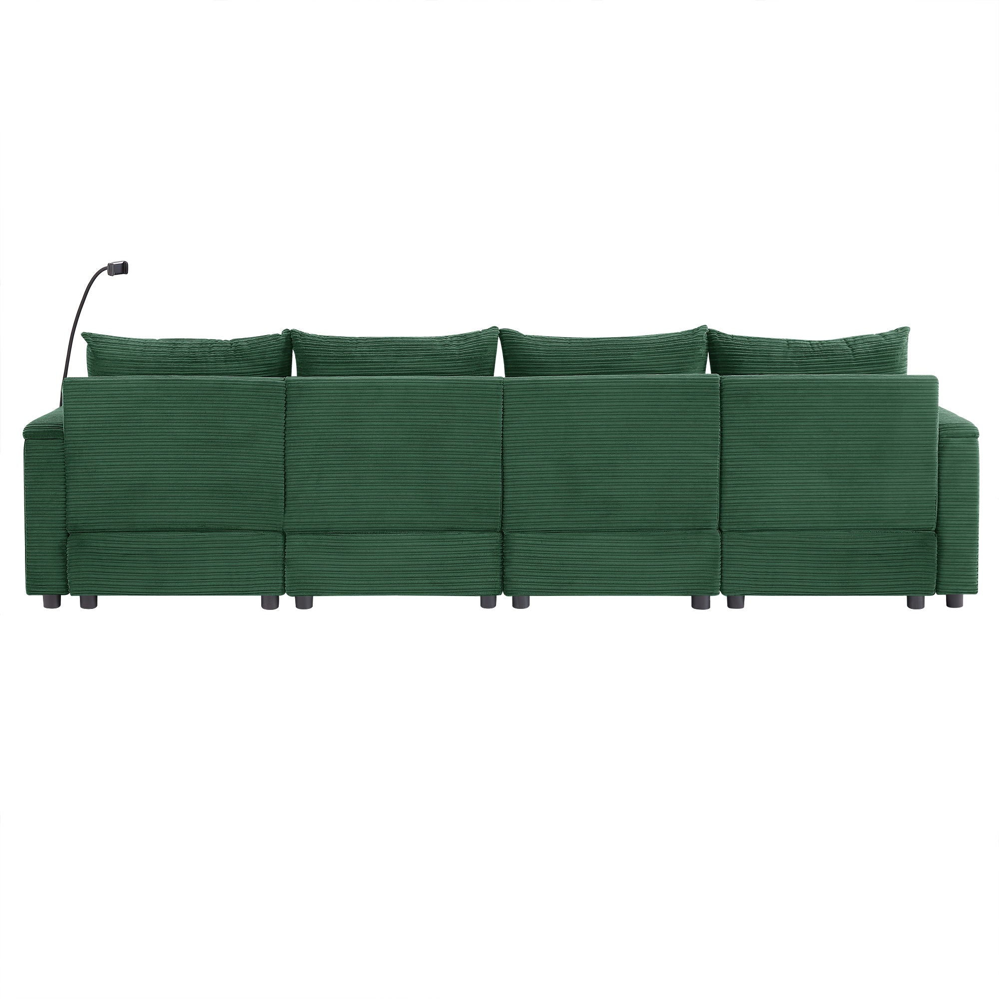 Modern Style Loveseat Sofa Sectional Sofa Couch With Storage Space, A Movable Ottoman, Two USB Ports, Two Cup Holders, A Phone Holder For Living Room - Best Buy Furniture