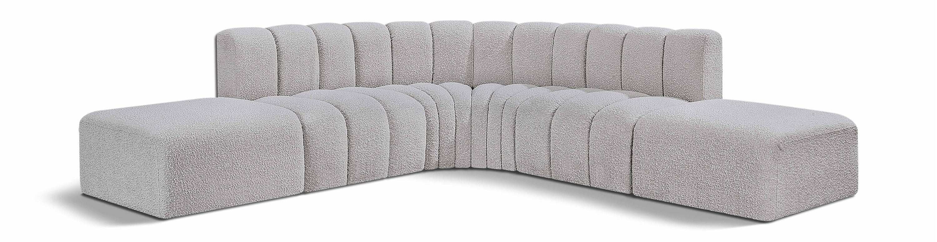Arc - Boucle Fabric 6 Piece Corner Modular Sofa - Best Buy Furniture