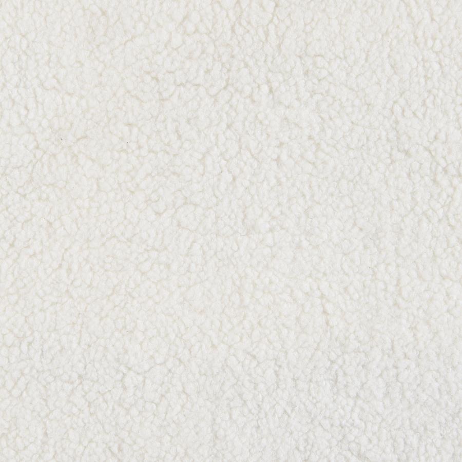 Isabella - Faux Sheepskin Upholstered Loveseat Natural - Ivory - Best Buy Furniture