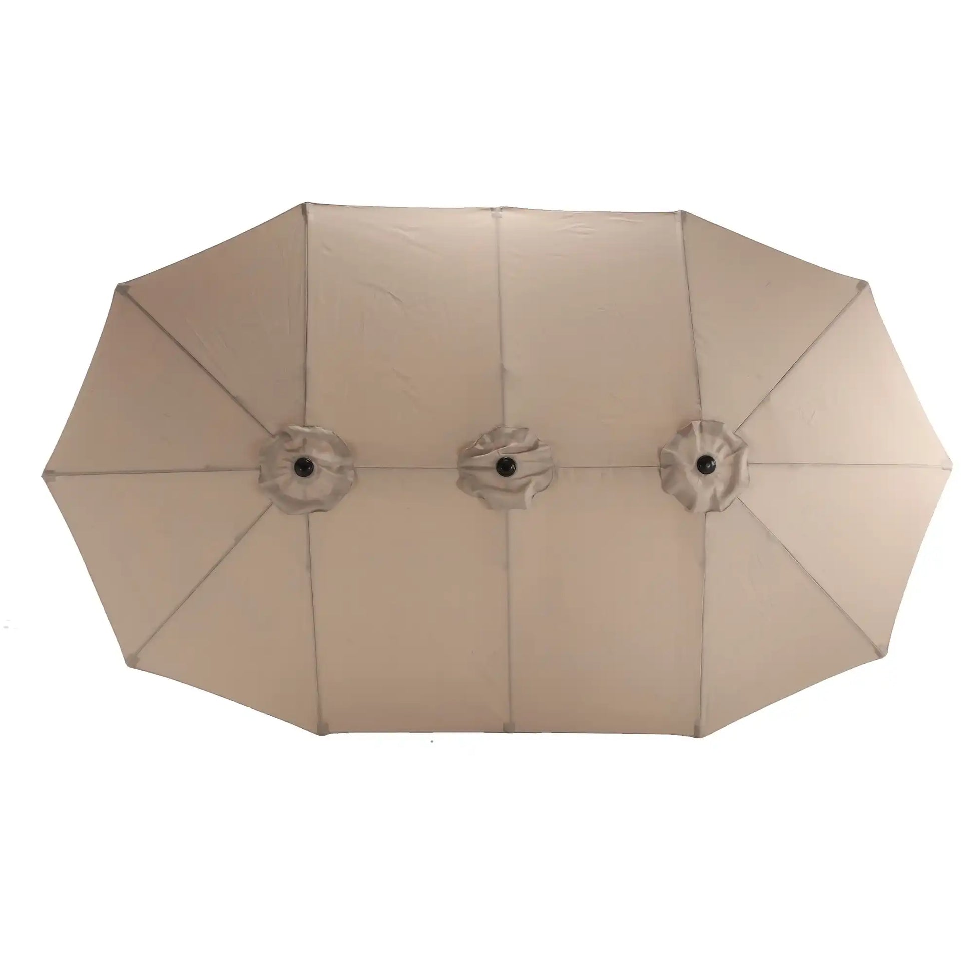 14.8 Ft Double Sided Outdoor Umbrella Rectangular Large with Crank ( khaki ) - Best Buy Furniture
