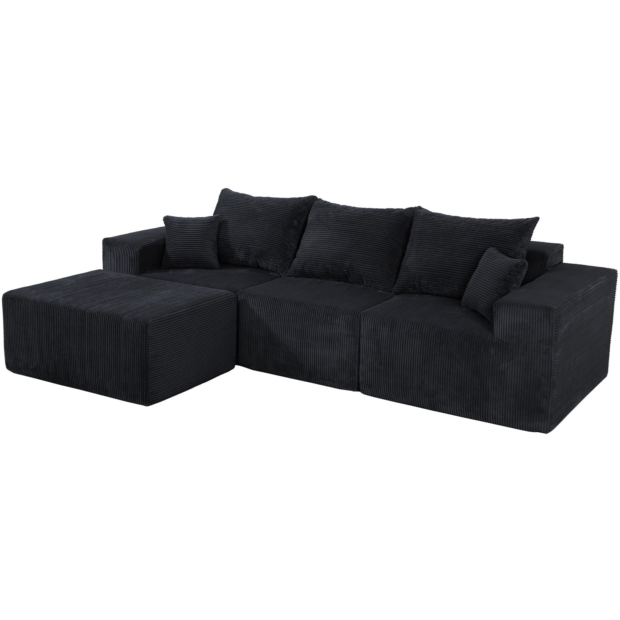 Modular Sectional Sofa, Convertible Couch With Chaise Corduroy - Best Buy Furniture