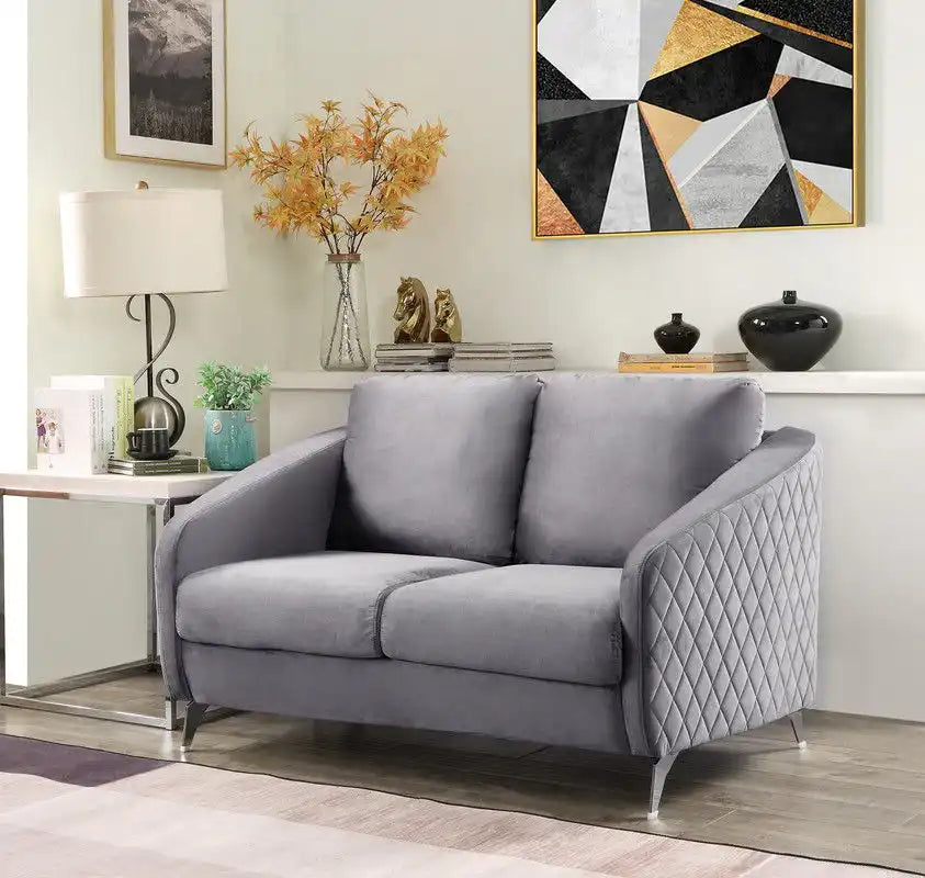 Sofia - Velvet Modern Chic Loveseat Couch - Best Buy Furniture