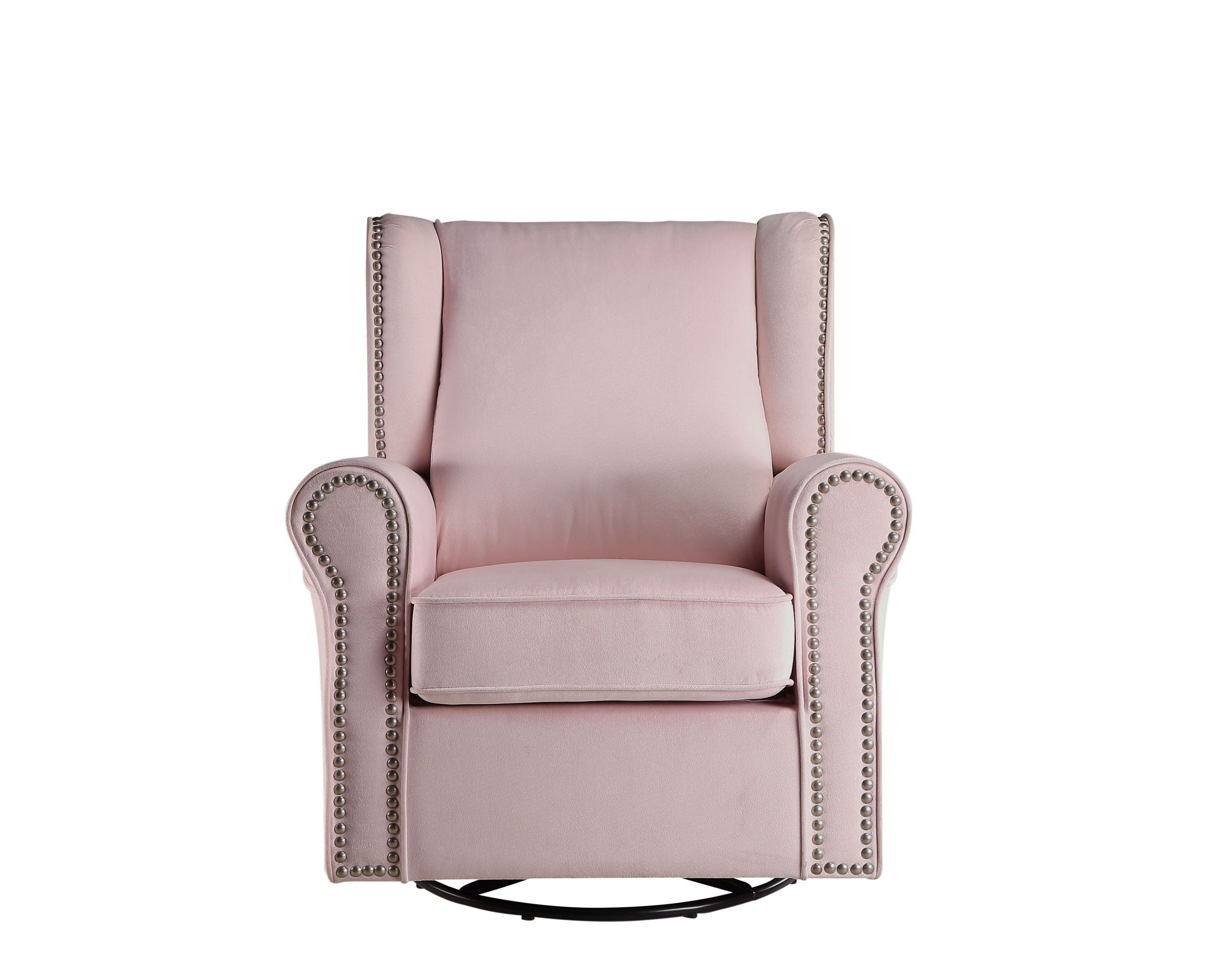 Tamaki - Glider Chair With Swivel - Pink - Best Buy Furniture
