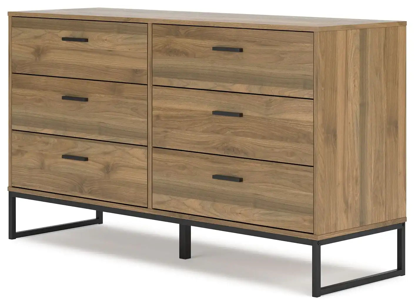 Deanlow - Six Drawer Dresser - Honey - Best Buy Furniture