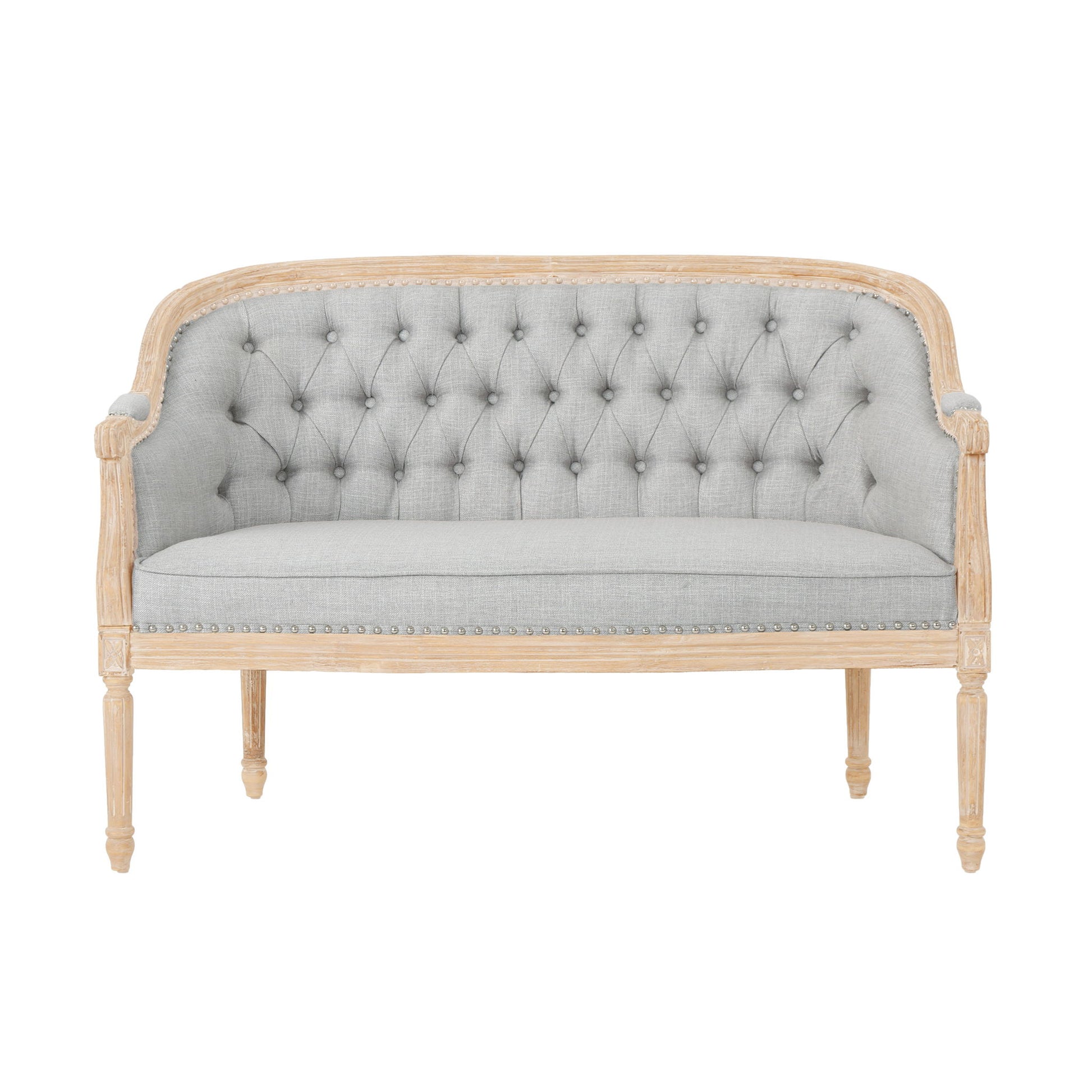 French Country Chesterfield Style Tufted Loveseat - Best Buy Furniture