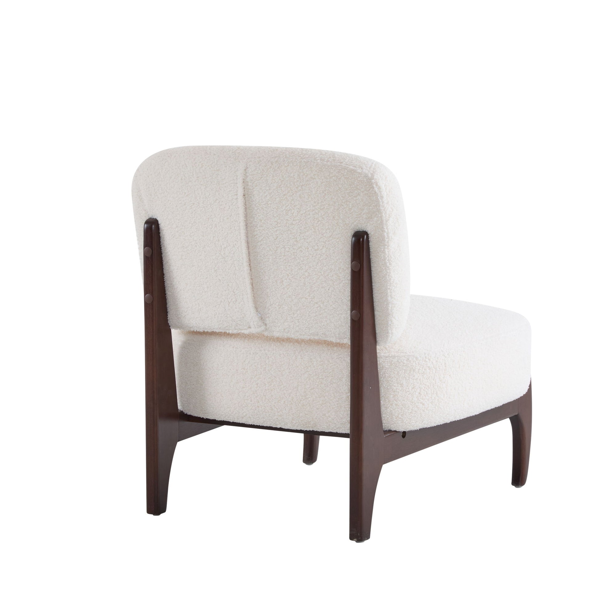 Modern Boucle Lounge Chair With Solid Wood Fram - Best Buy Furniture