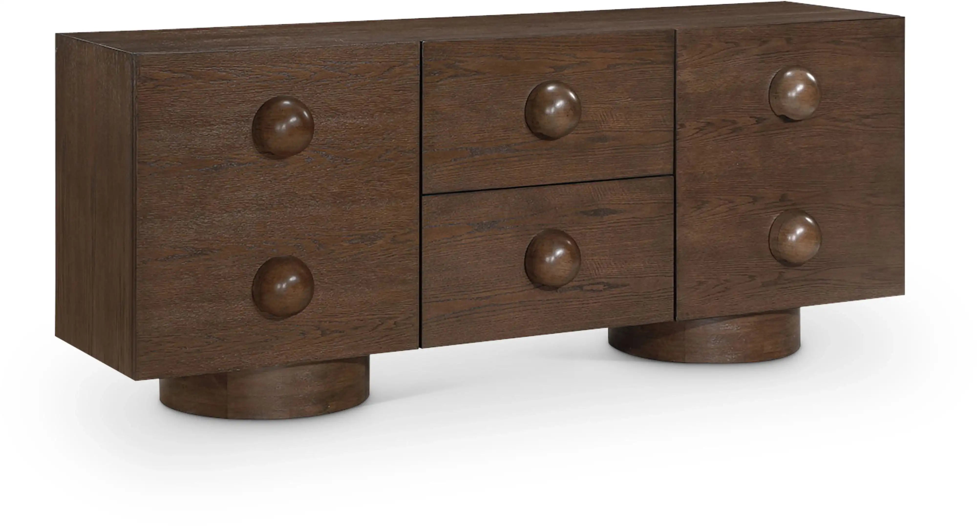 Bubble - Rubberwood with Oak Veneer Sideboard / Buffet - Best Buy Furniture