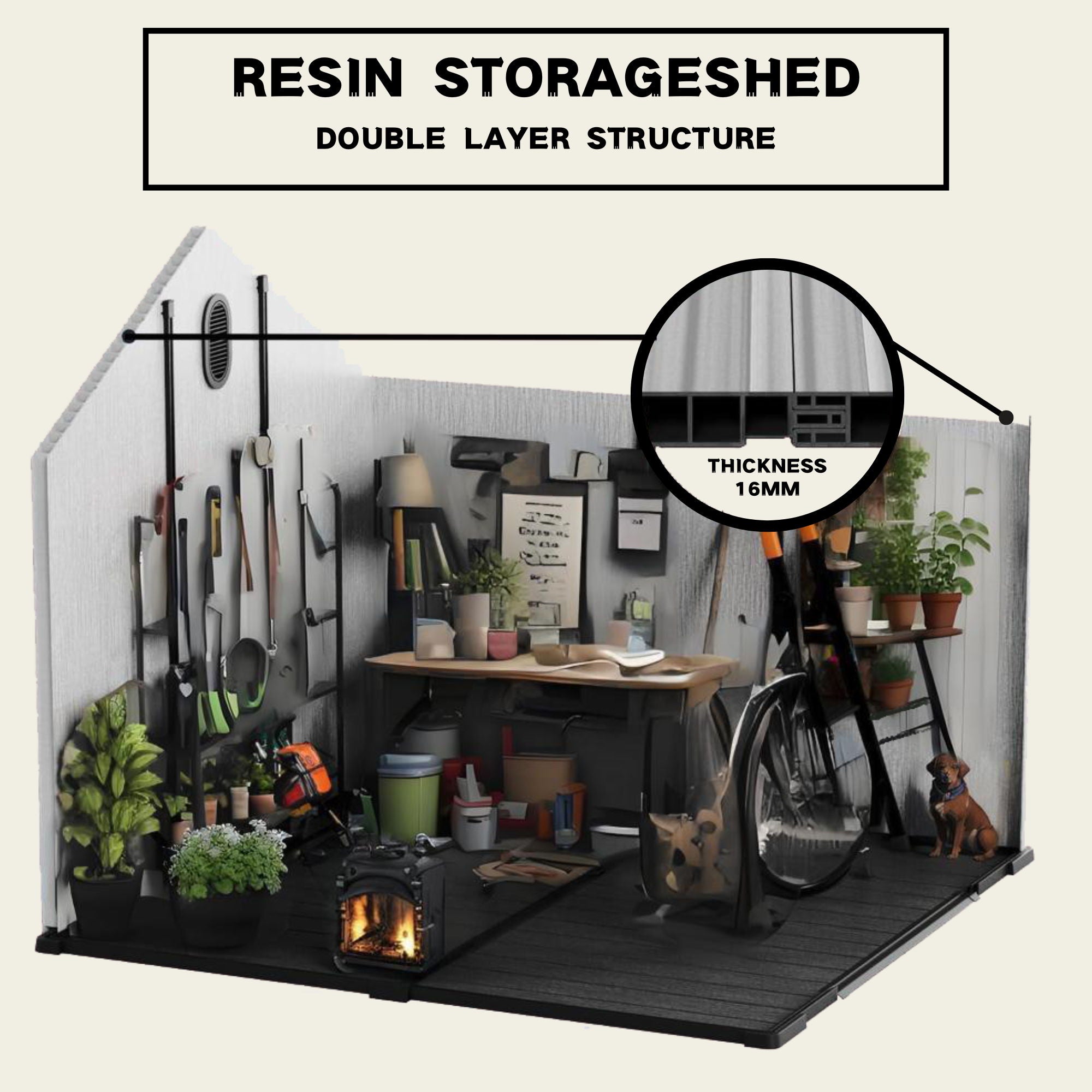 Plastic Storage Shed For Backyard Garden Big Spire Tool Storage - Best Buy Furniture