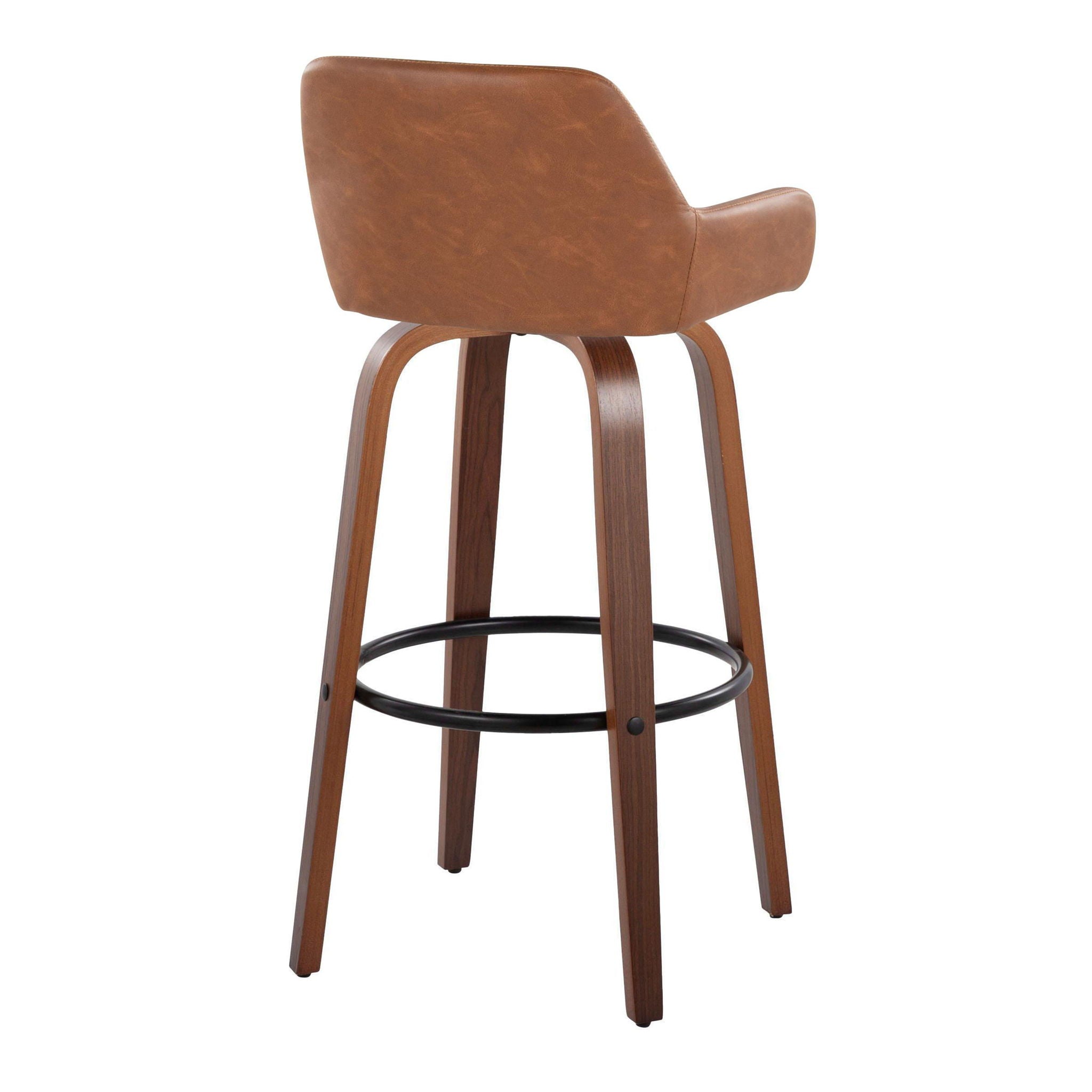 Daniella - Contemporary Fixed Height, Barstool & Swivel And Round Footrest (Set of 2) - Best Buy Furniture