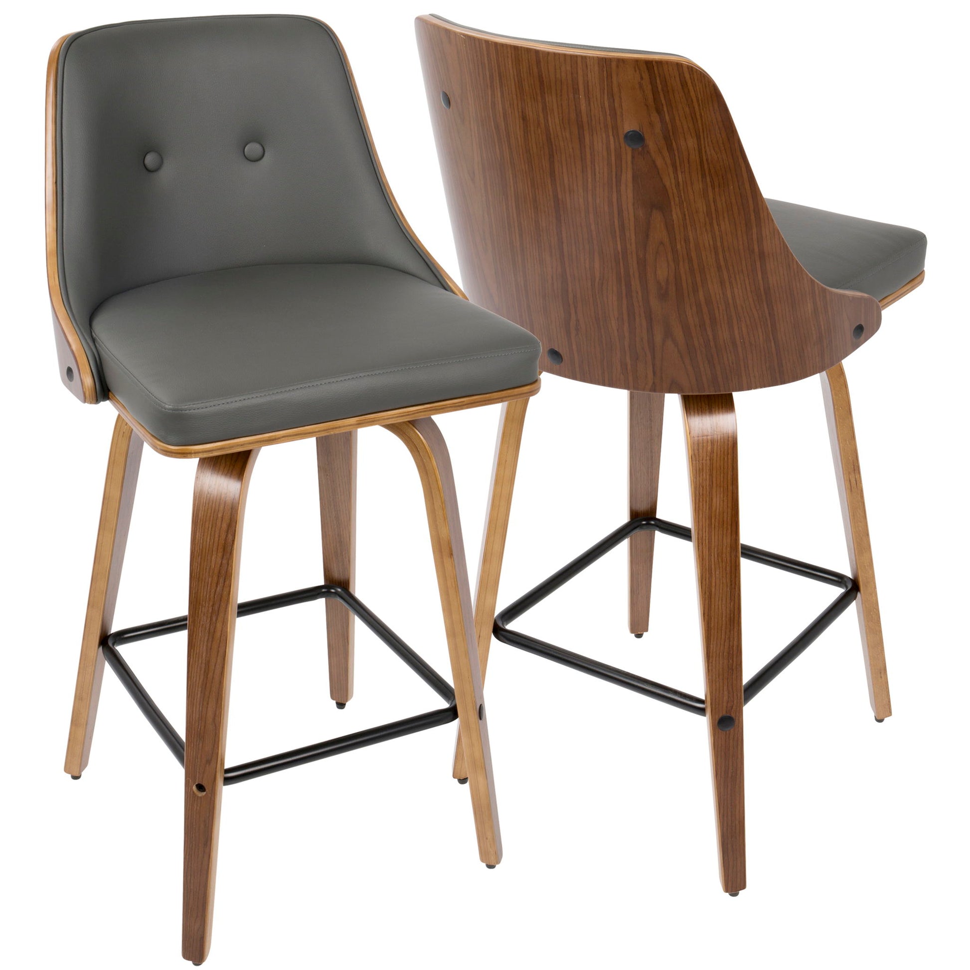 Gianna - Mid Century Modern Counter Stool (Set of 2) - Best Buy Furniture
