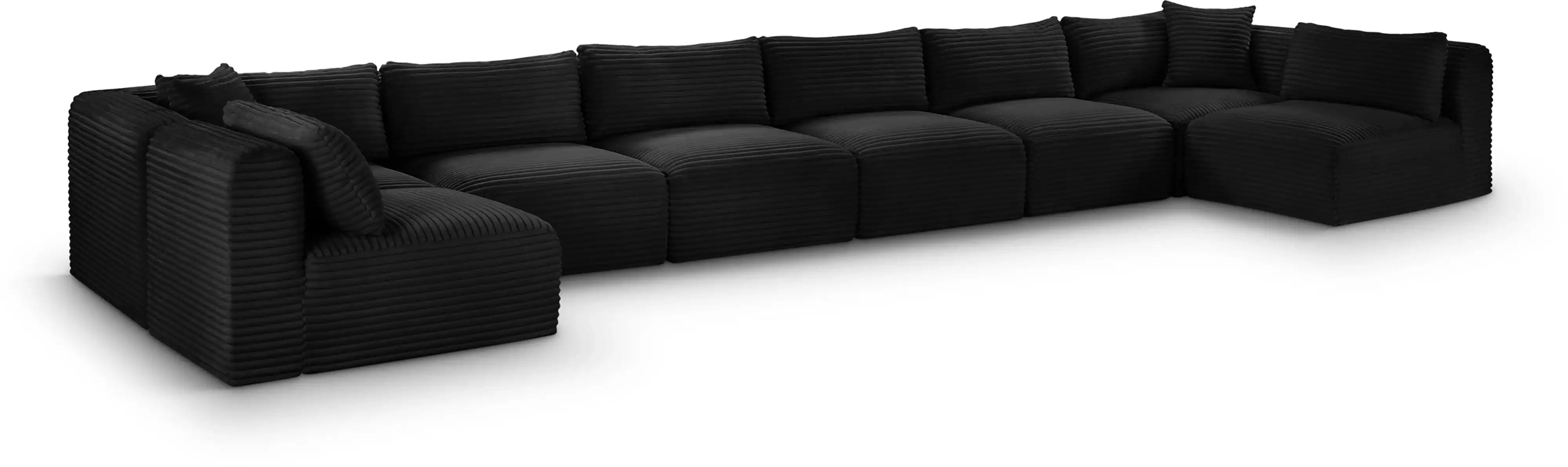Shaggy - 8 Piece Modular U-Shaped Armless Sectional - Best Buy Furniture