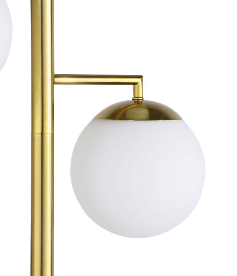 Sena - Spherical Bulb Tree Metal Floor Lamp - Gold - Best Buy Furniture