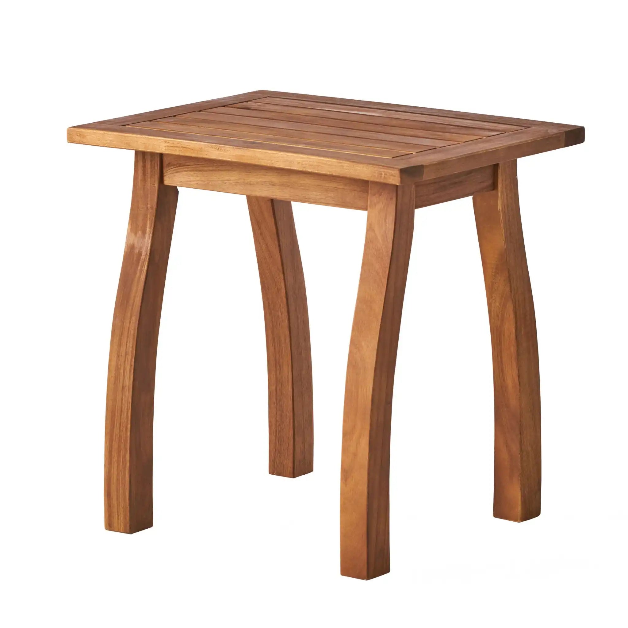Kinesis - Outdoor Side Table With Slatted Top And Wood Frame - Best Buy Furniture