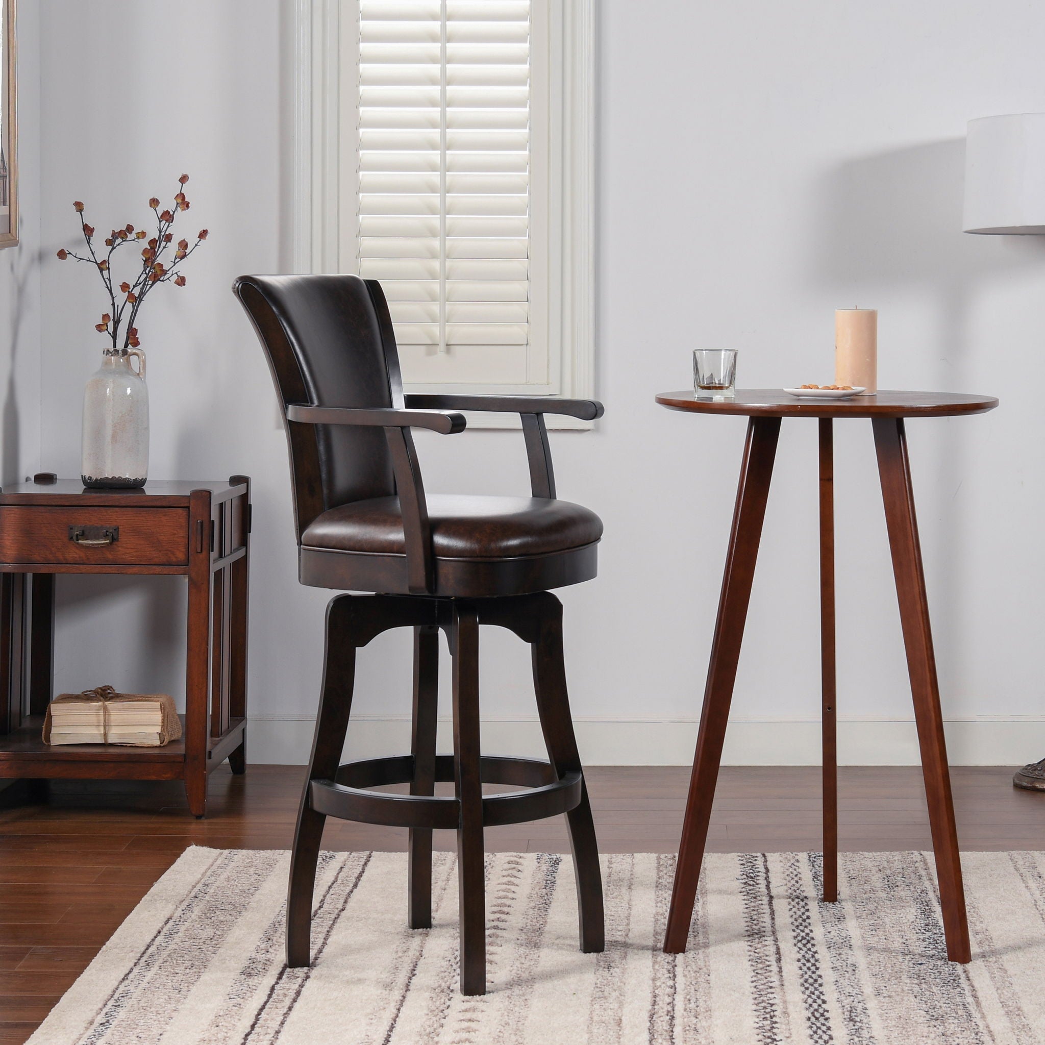 Williams - Swivel Bar Stool With Armrests - Best Buy Furniture