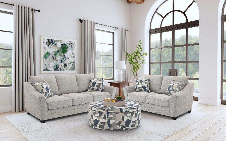 Tomkins - Boucle Upholstered Sofa Set - Best Buy Furniture