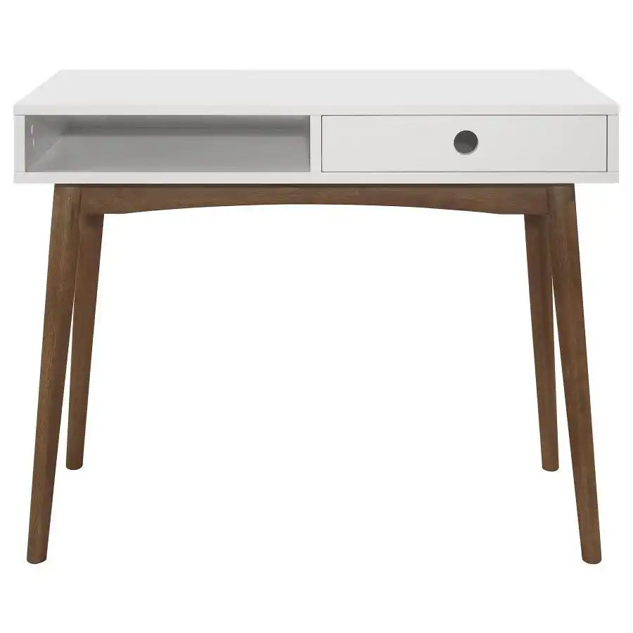 Bradenton - 1-Drawer Wood Writing Desk - White - Best Buy Furniture