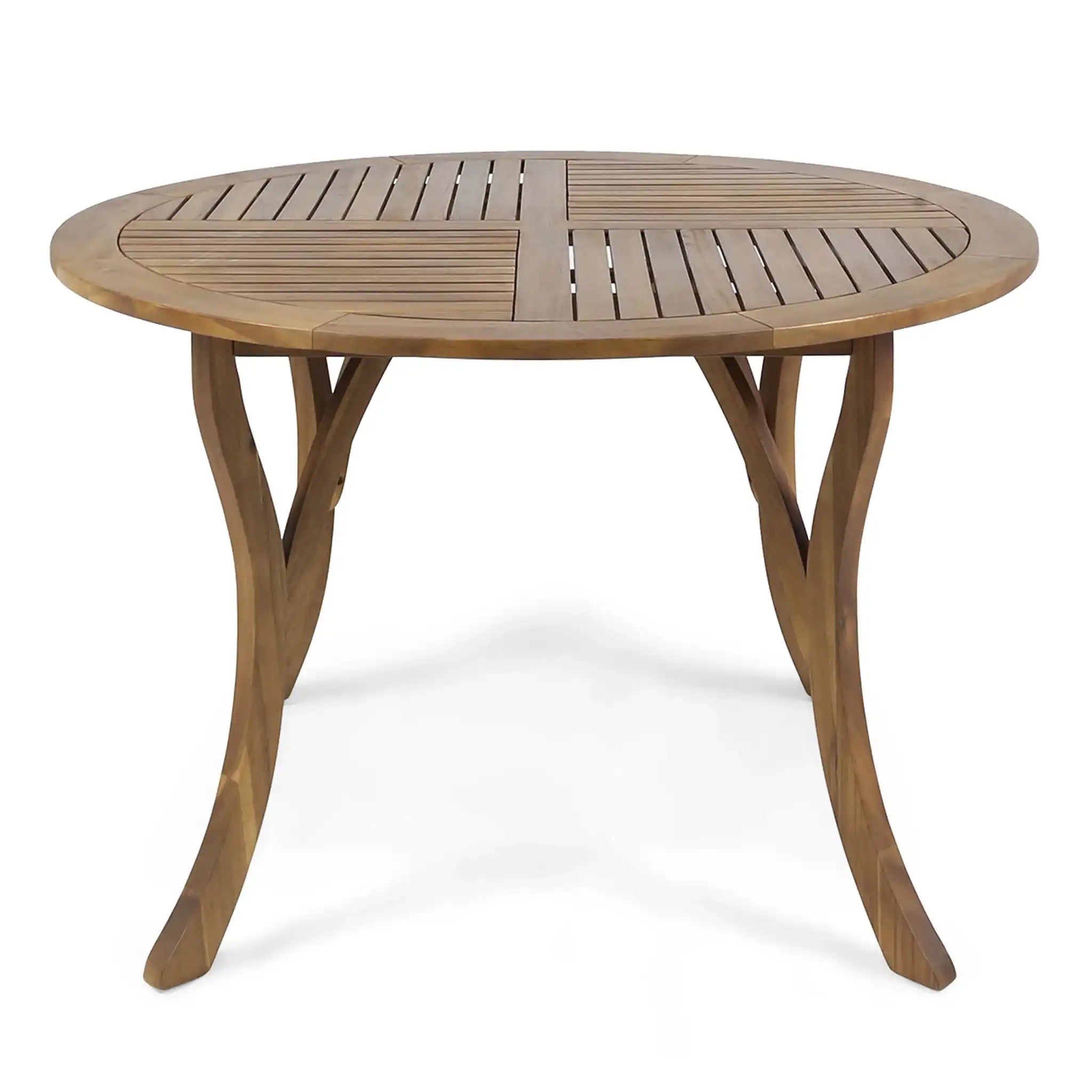 Hermosa - Outdoor Acacia Wood Table Circular Design - Best Buy Furniture