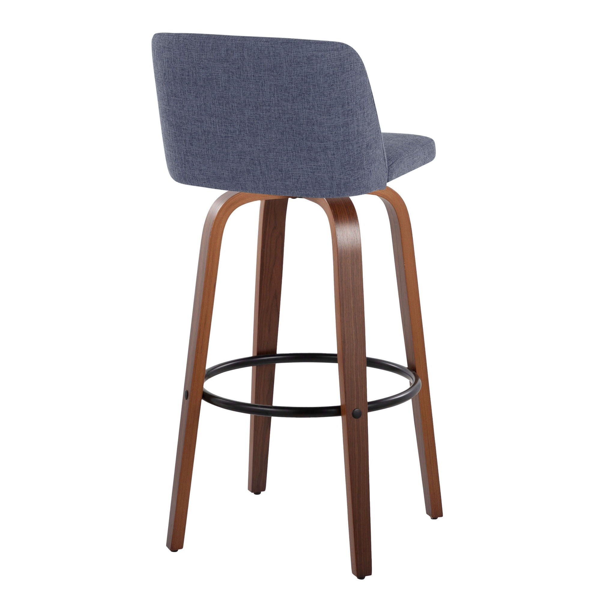 Toriano - Mid Century Modern Fixed Height Barstool Swivel And Round Footrest (Set of 2) - Best Buy Furniture