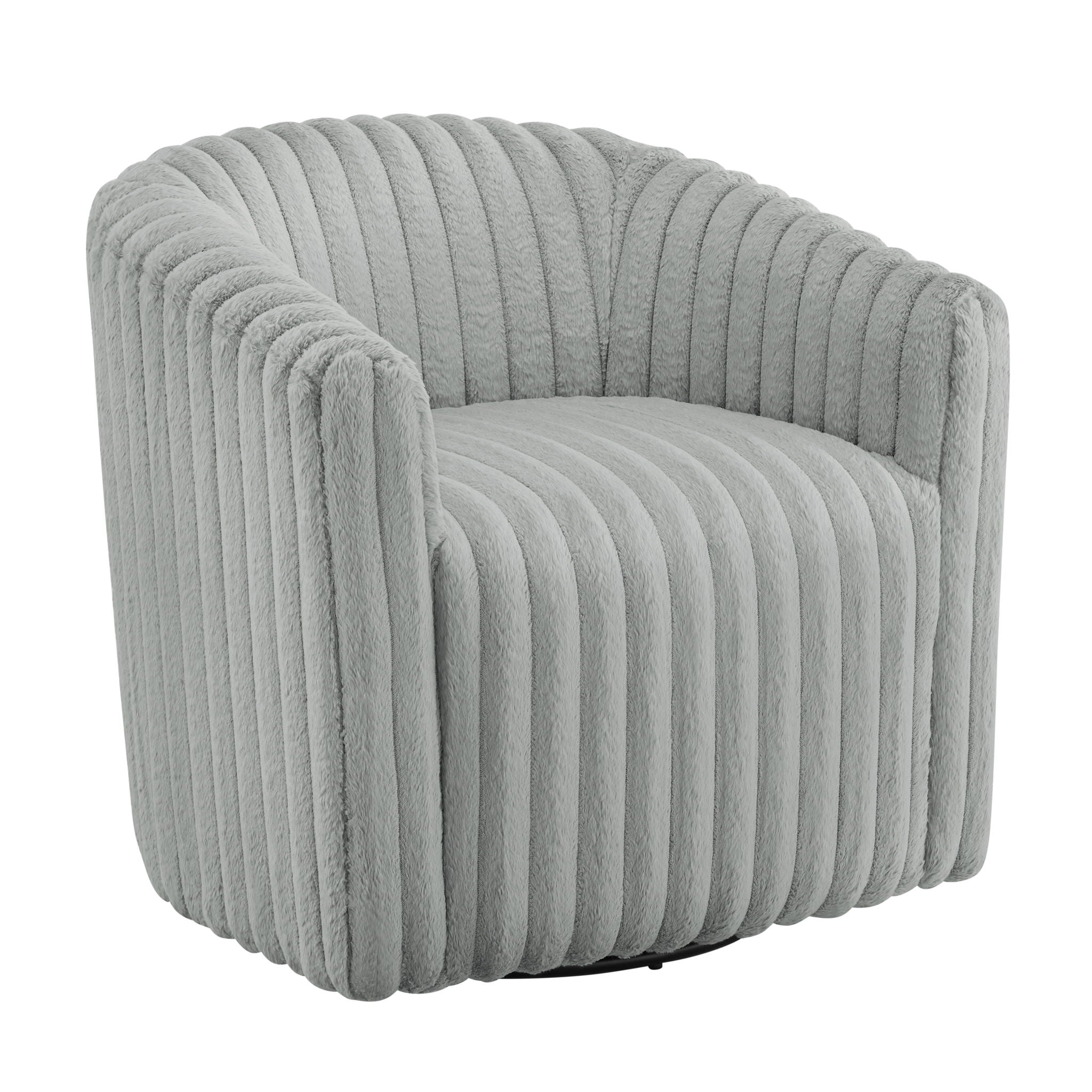 Alexa Barrel Swivel Chair - Grey - Best Buy Furniture
