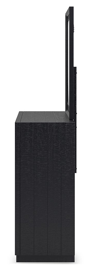 Londer - Dresser And Mirror - Black - Best Buy Furniture