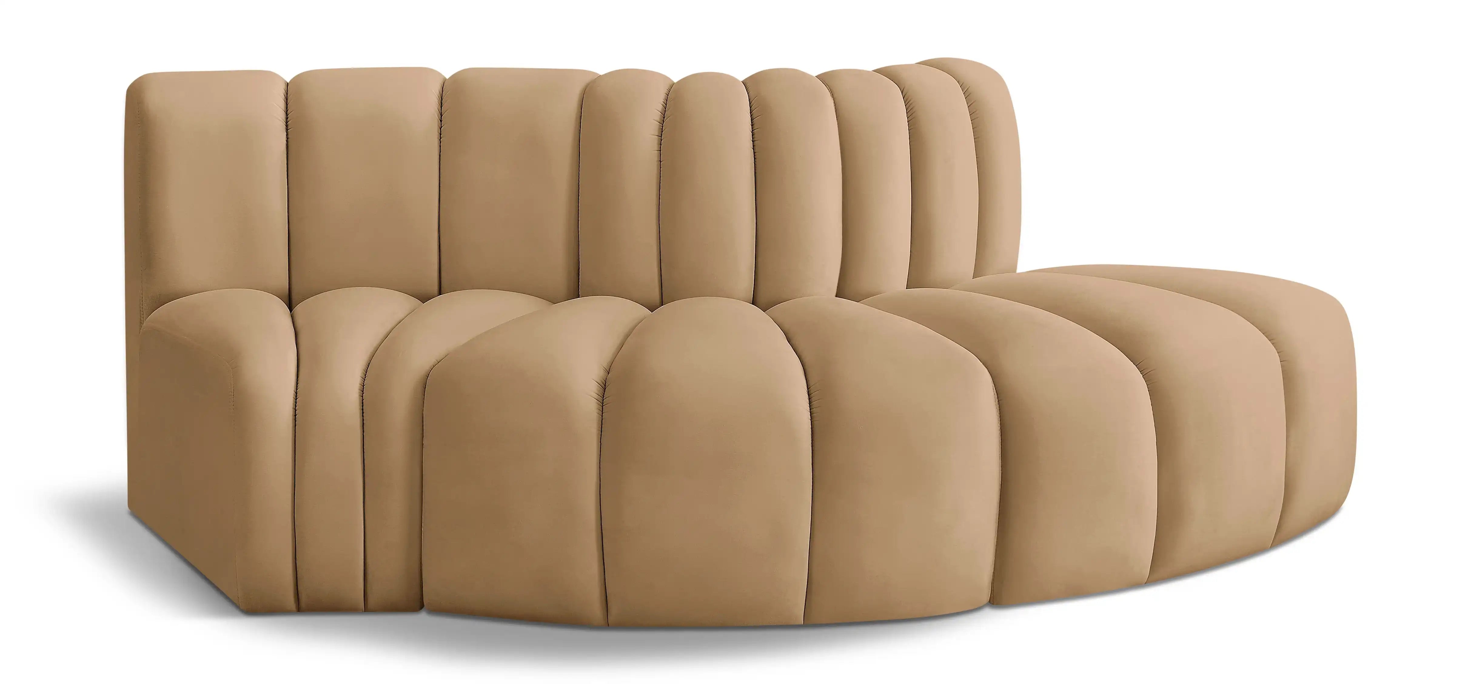 Arc - Velvet 3 Piece Modular Sofa - Best Buy Furniture