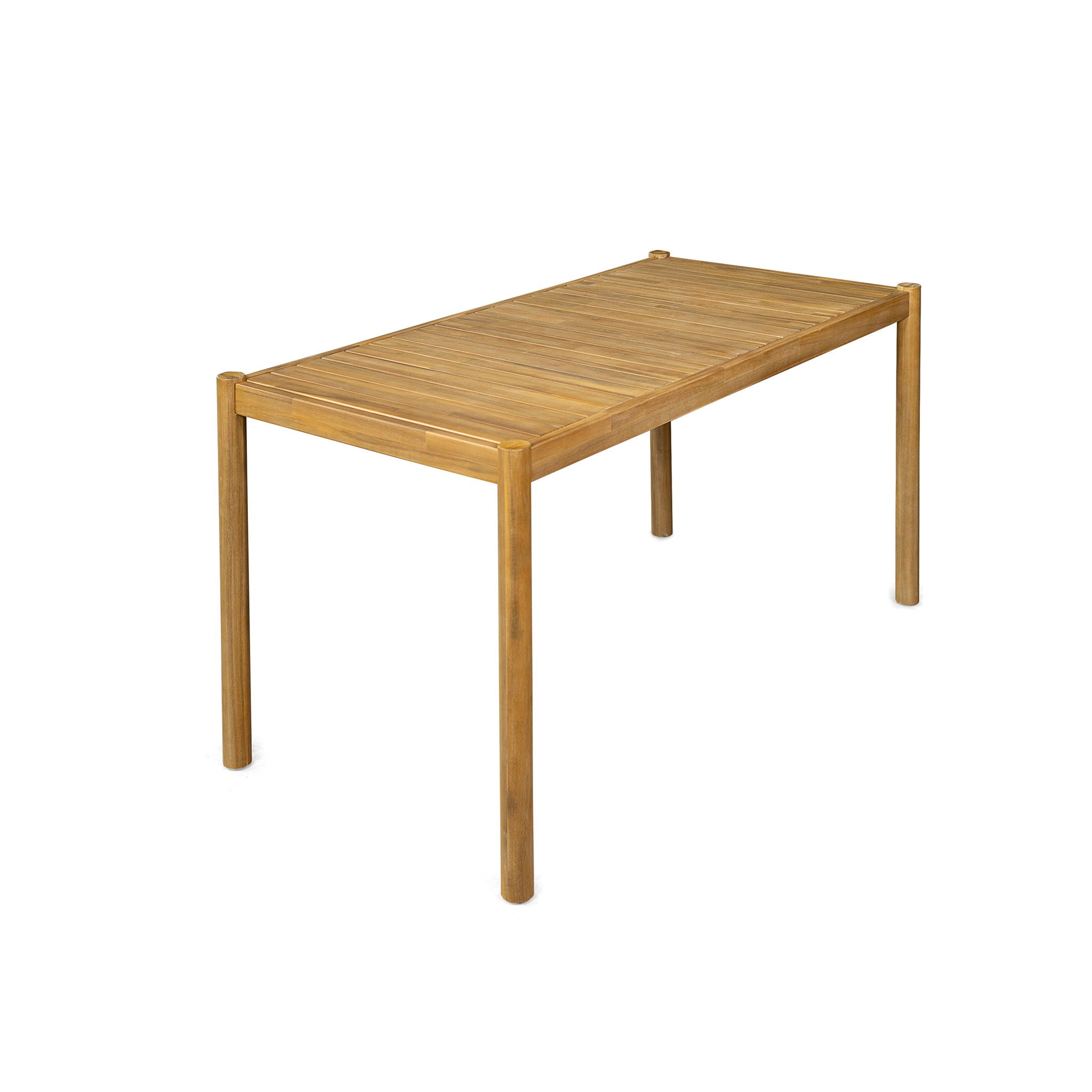 Classic Patio Dining Table, Acacia Wood - Light Teak - Best Buy Furniture
