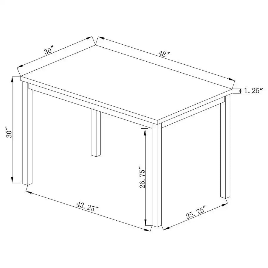 Garza - Rectangular Composite Wood Dining Table - Gray - Best Buy Furniture