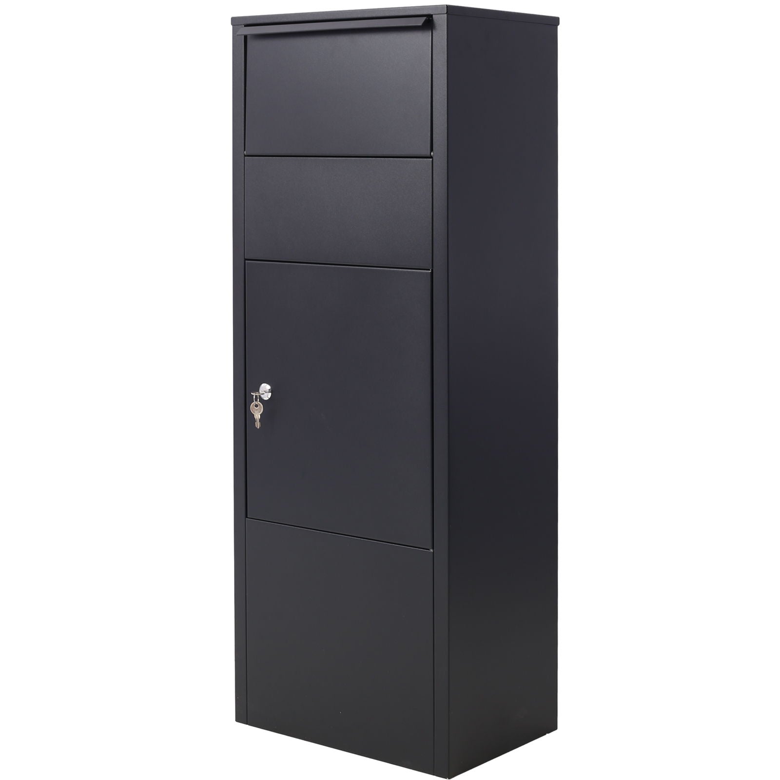 Large Package Delivery Parcel Mail Drop Box With Lockable Storage Compartment Heavy Duty Weatherproof For Express Mail Delivery For Home & Business Use - Black - Best Buy Furniture