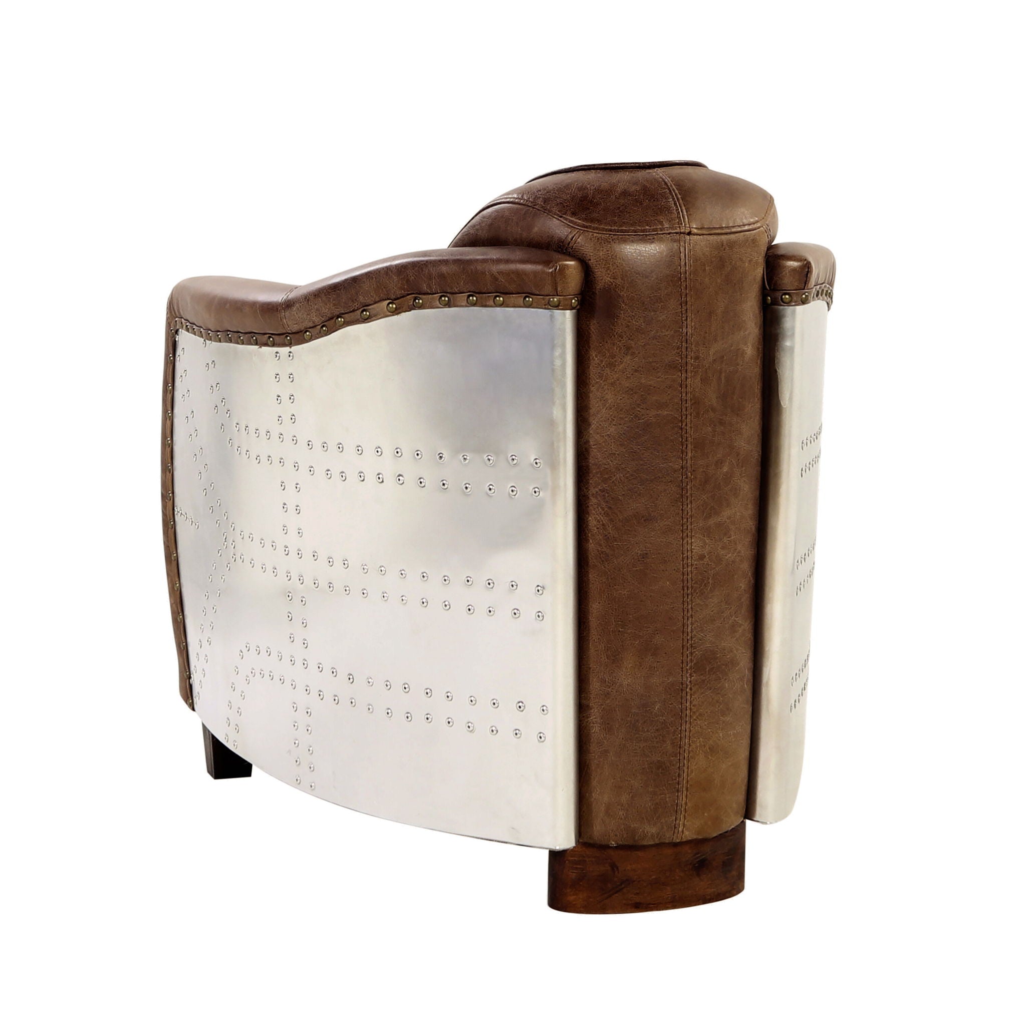 Brancaster - Grain Leather Chair - Brown - Best Buy Furniture