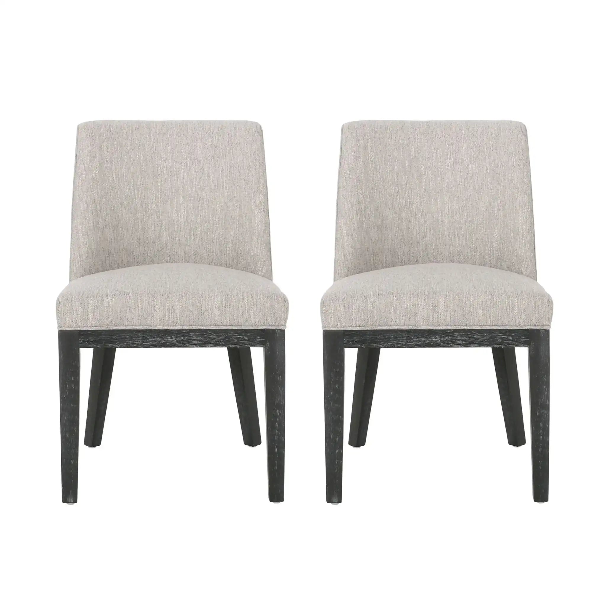 Modern Dining Chair With Durable Fabric Upholstery And Sturdy Wooden Frame (Set of 2) - Best Buy Furniture