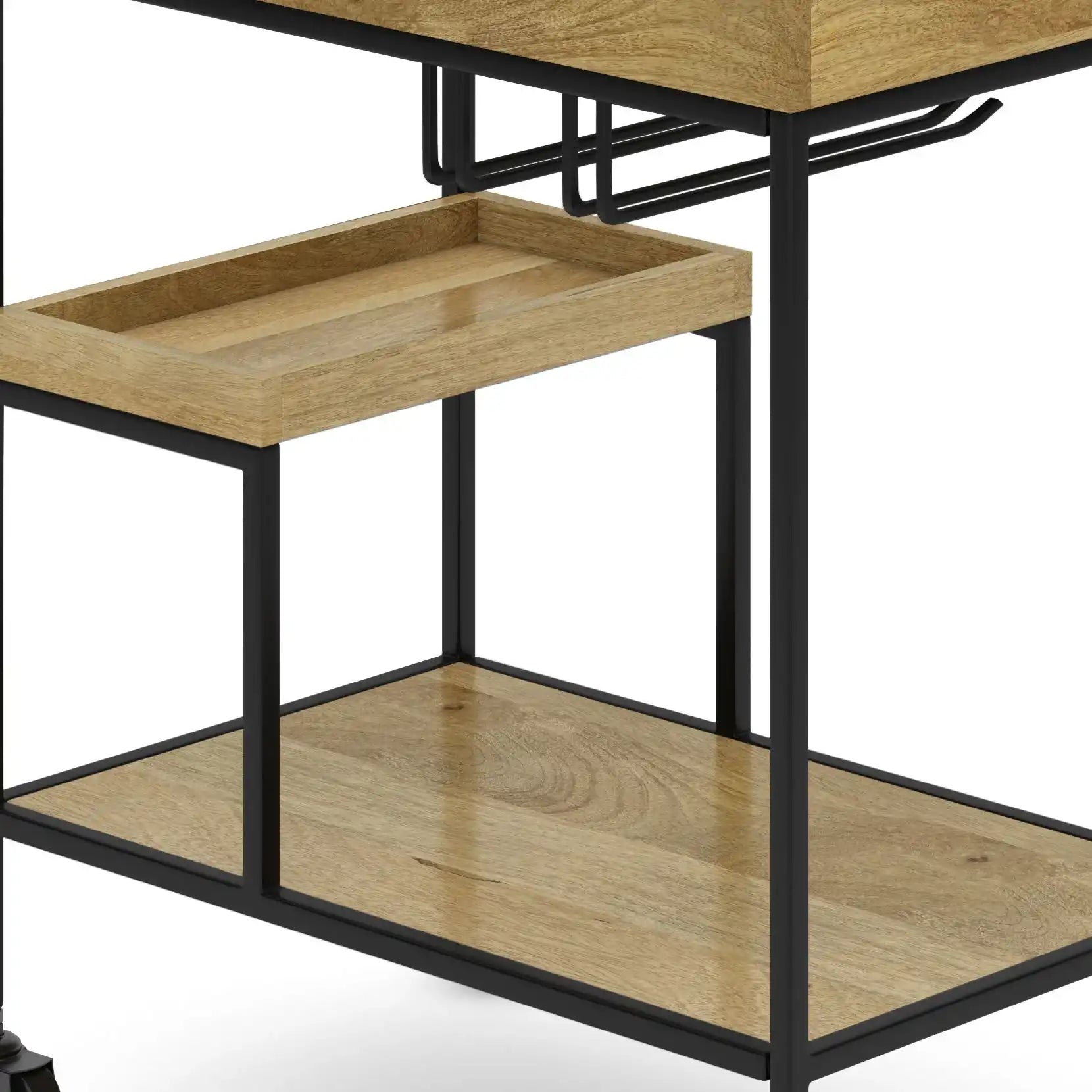 Barnes - Bar Cart - Natural - Best Buy Furniture