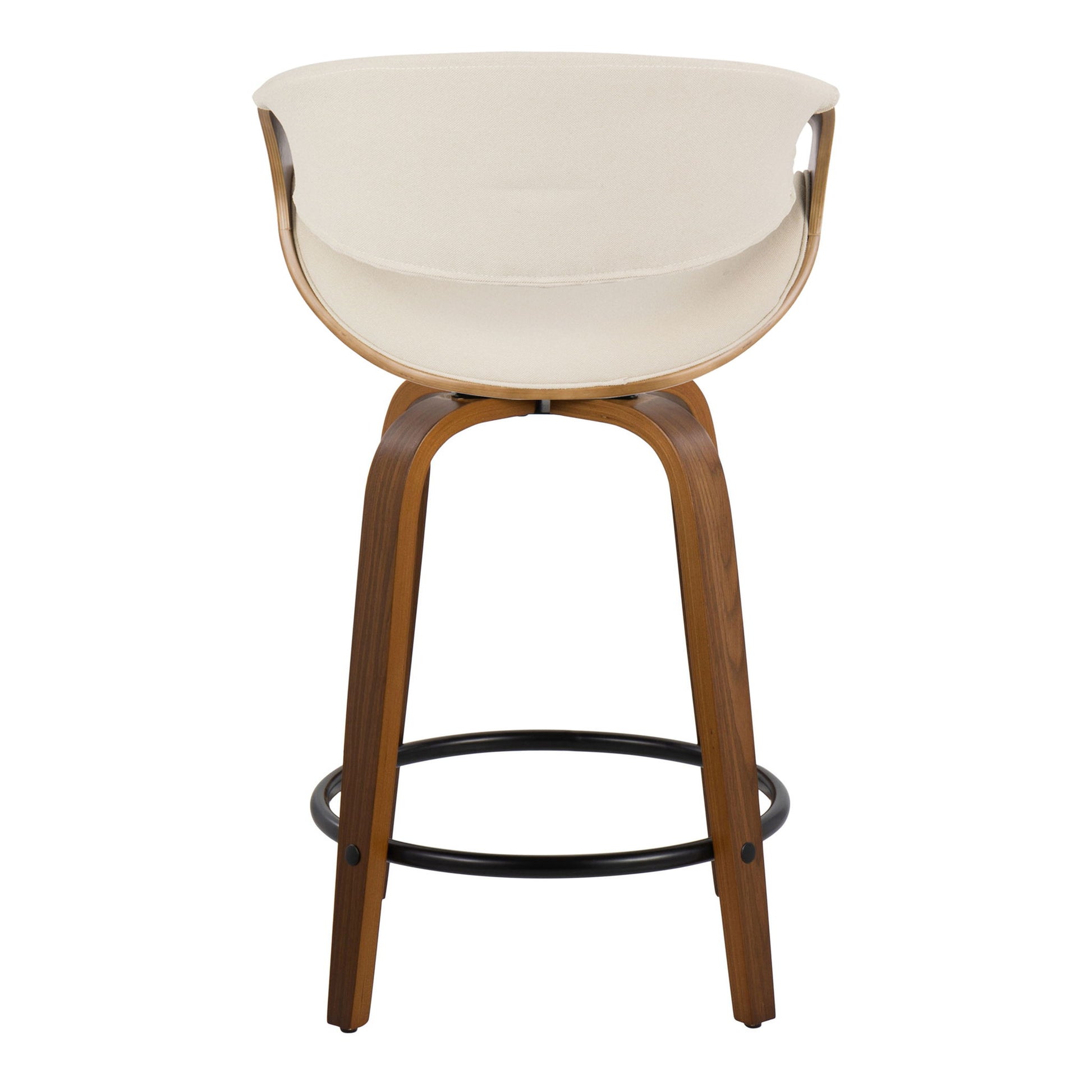 Curvini Mid - Century Modern Fixed Height Counter Stool With Swivel (Set of 2) - Best Buy Furniture