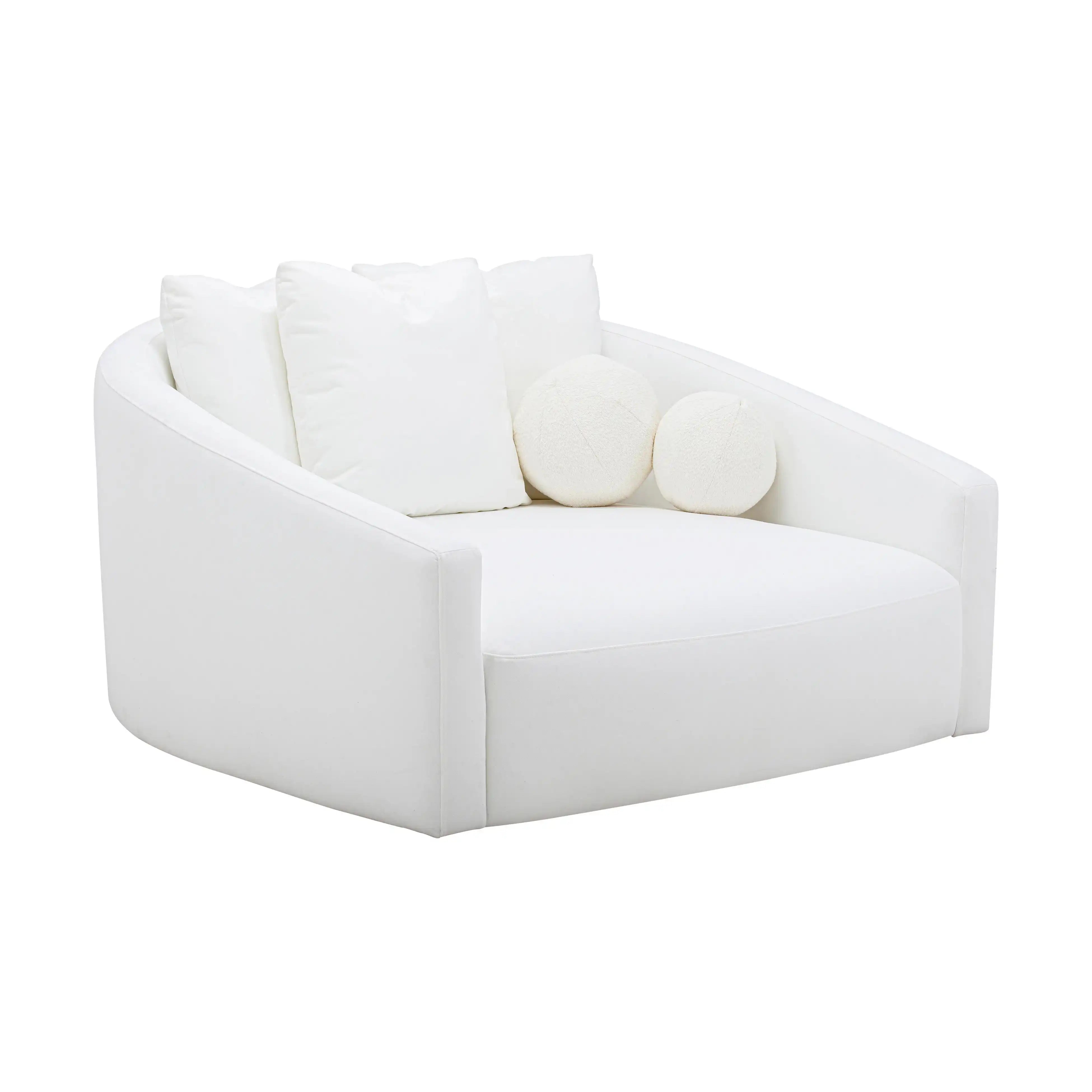 Hanim - Linen Daybed - Cream - Best Buy Furniture