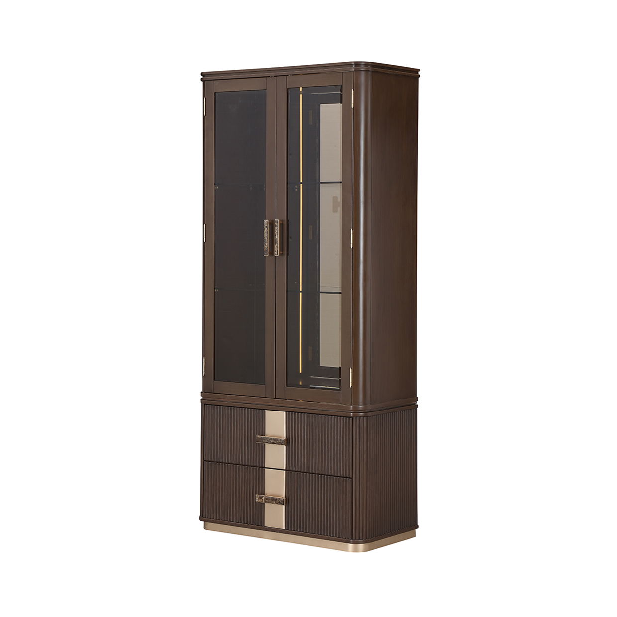 West Kensington - Display Cabinet - Medium Espresso - Best Buy Furniture