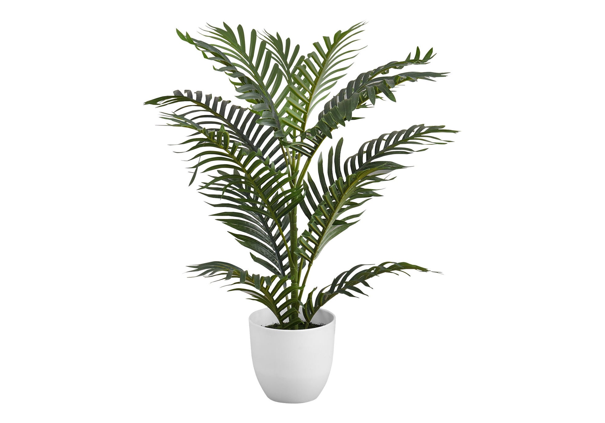 28" Tall, Artificial Plant, Palm Tree, Indoor, Faux, Fake, Floor, Greenery, Potted, Real Touch, Decorative - Green / White - Best Buy Furniture