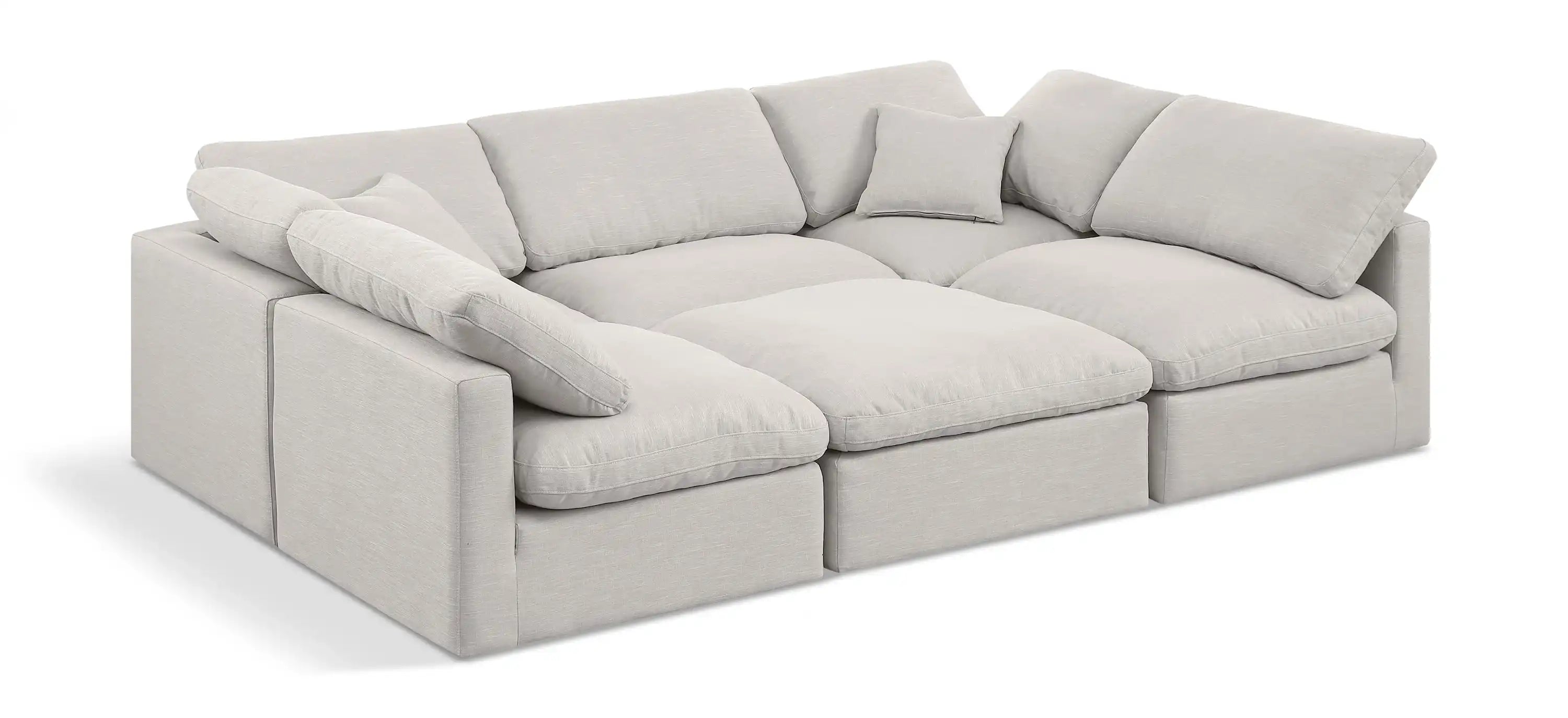 Indulge - Linen 6 Piece Modular Sectional - Best Buy Furniture