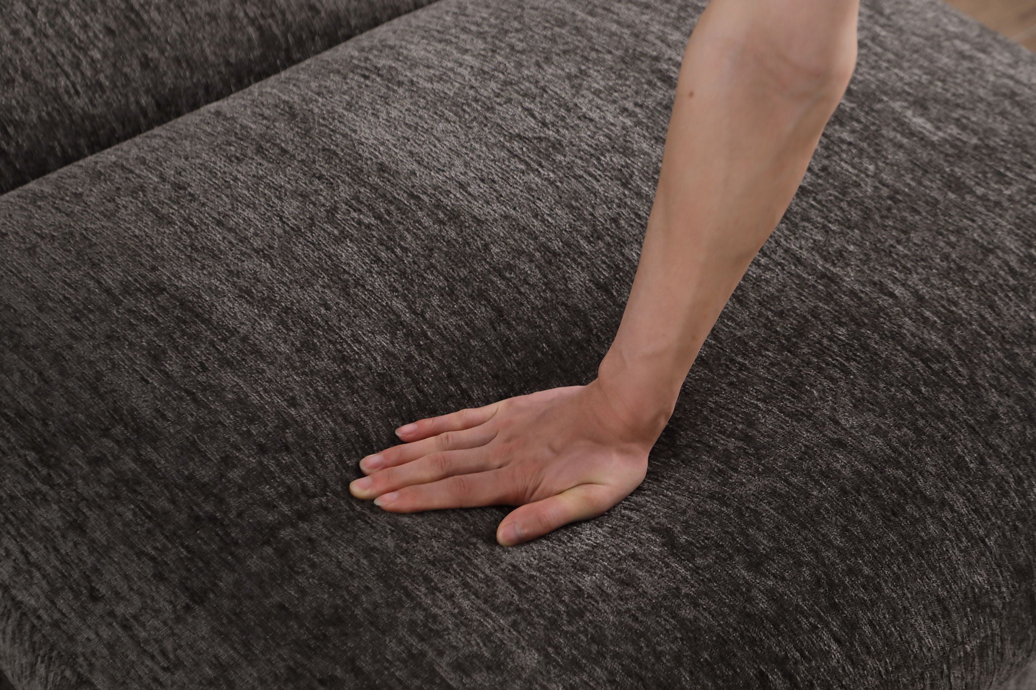 Nyeisha - Piece Upholstered Sofa & Chaise - Coffee - Best Buy Furniture