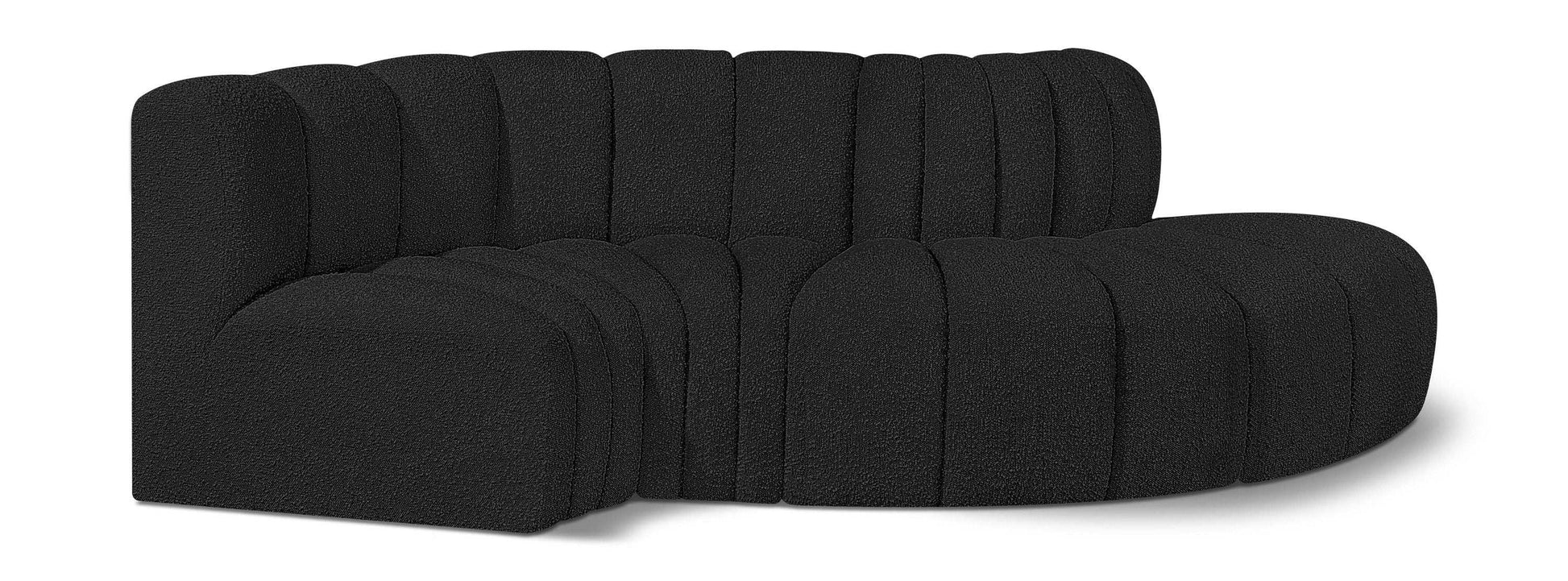 Arc - Boucle Fabric 4 Piece L-Shaped Modular Sofa - Best Buy Furniture