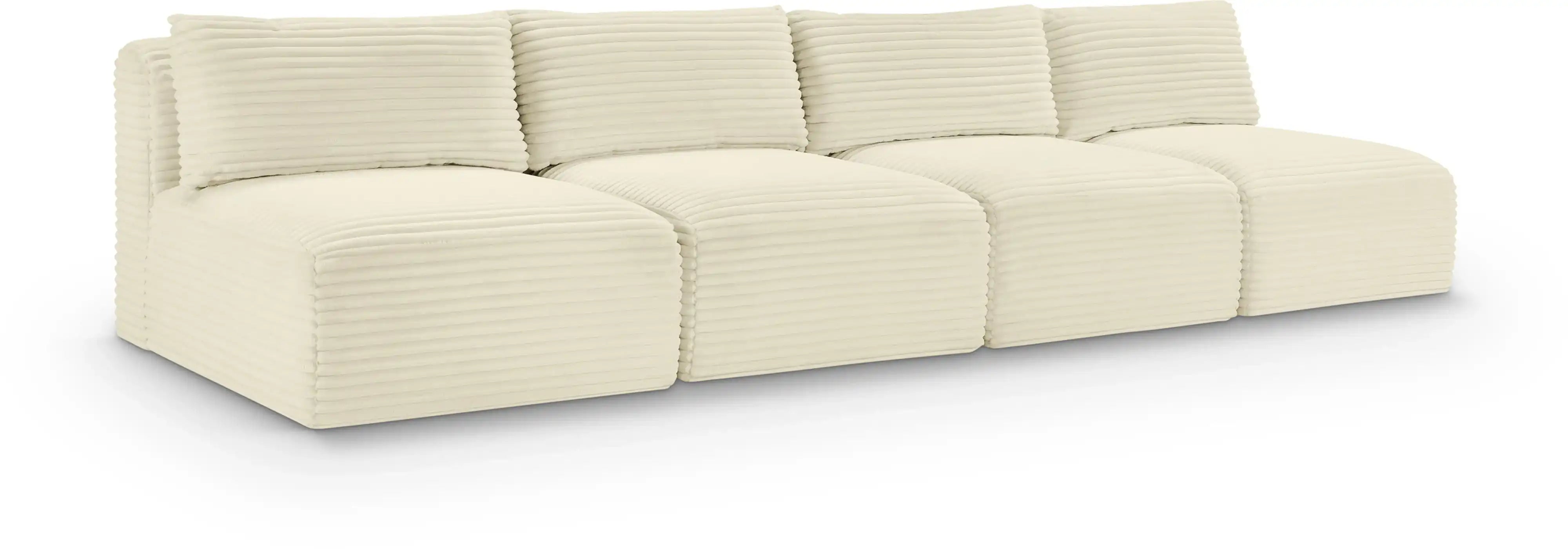 Shaggy - 4 Seat Modular Armless Sofa - Best Buy Furniture