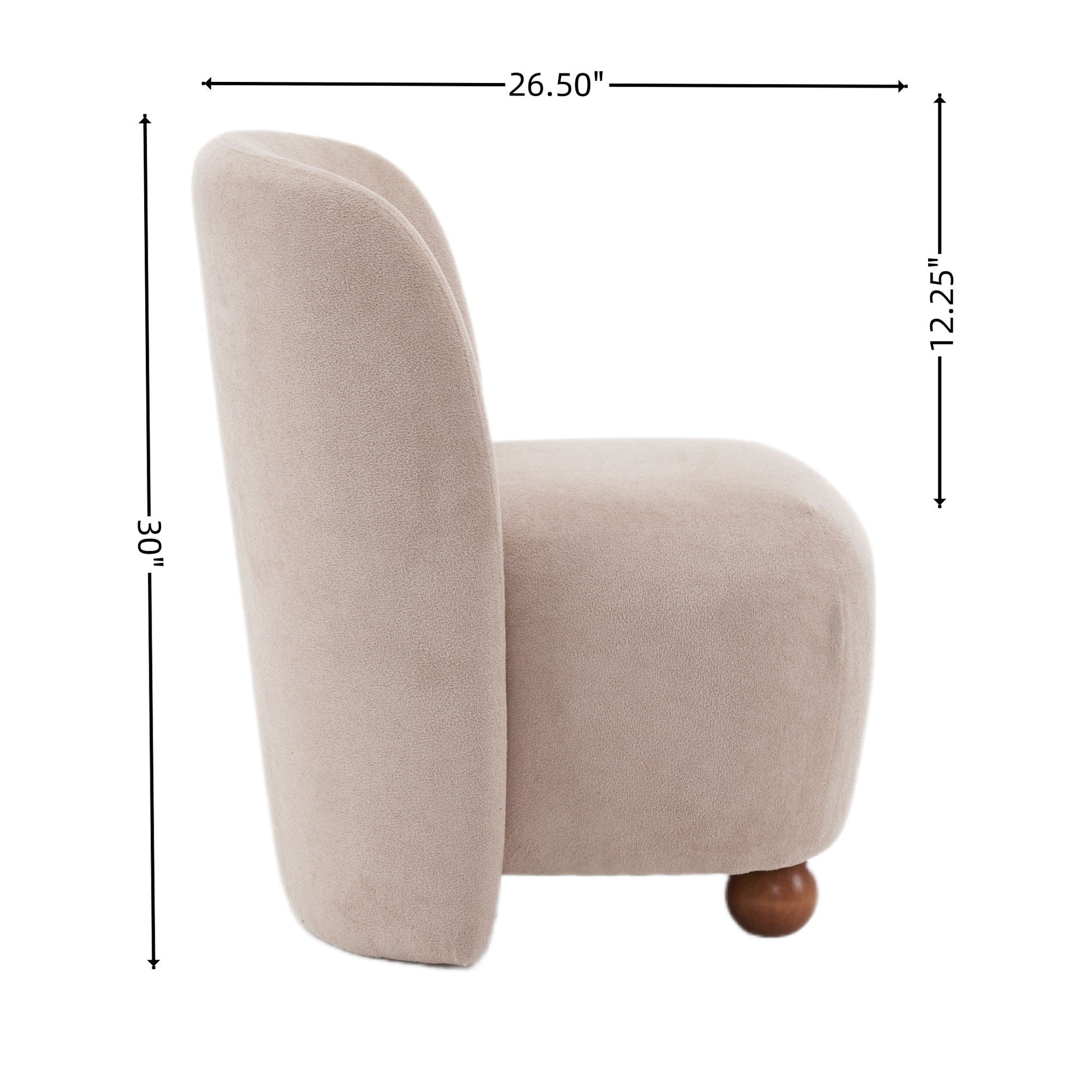 Modern Low Back Accent Upholstered Armless Living Room Chairs, Round Feet - Best Buy Furniture