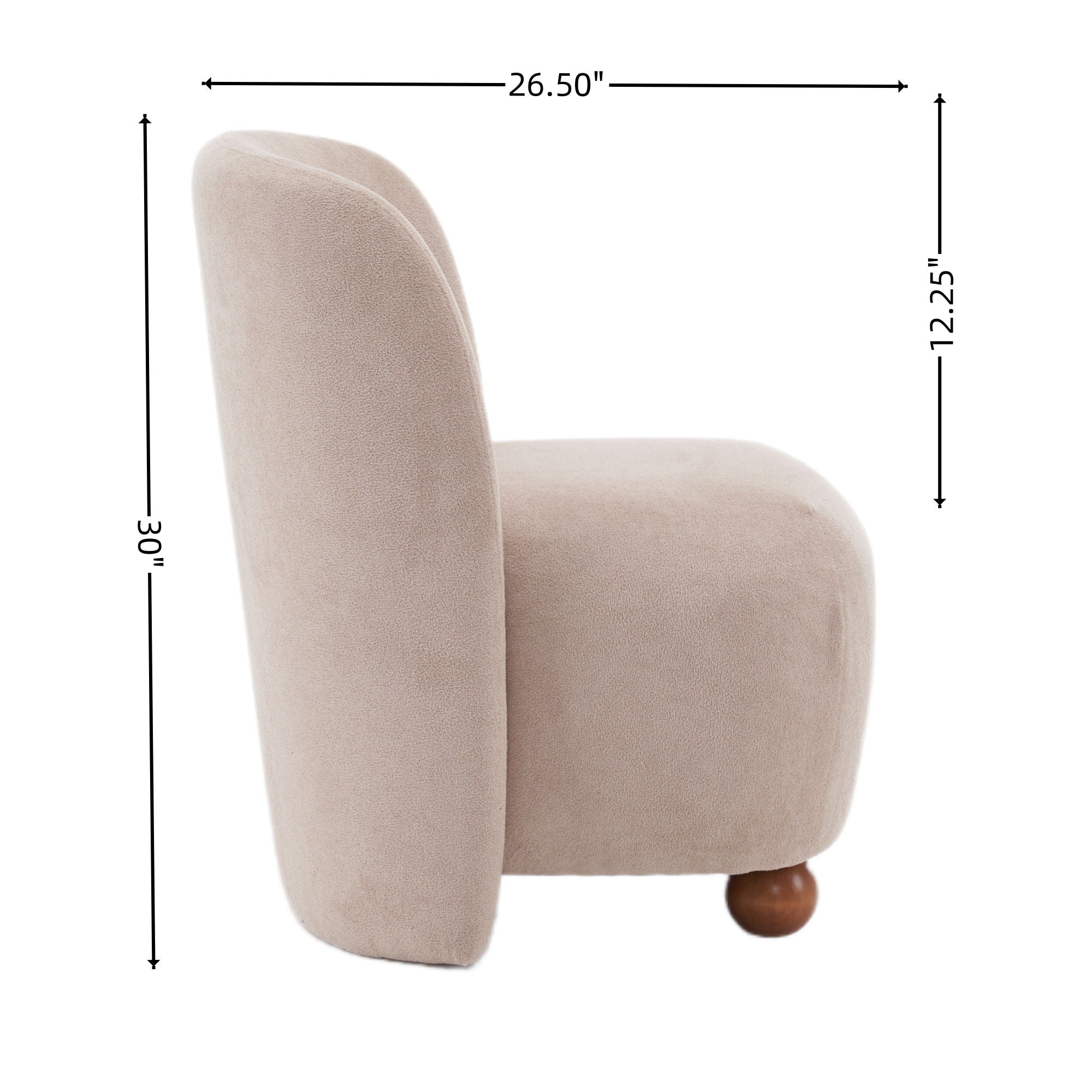 Modern Low Back Accent Upholstered Armless Living Room Chairs, Round Feet - Best Buy Furniture
