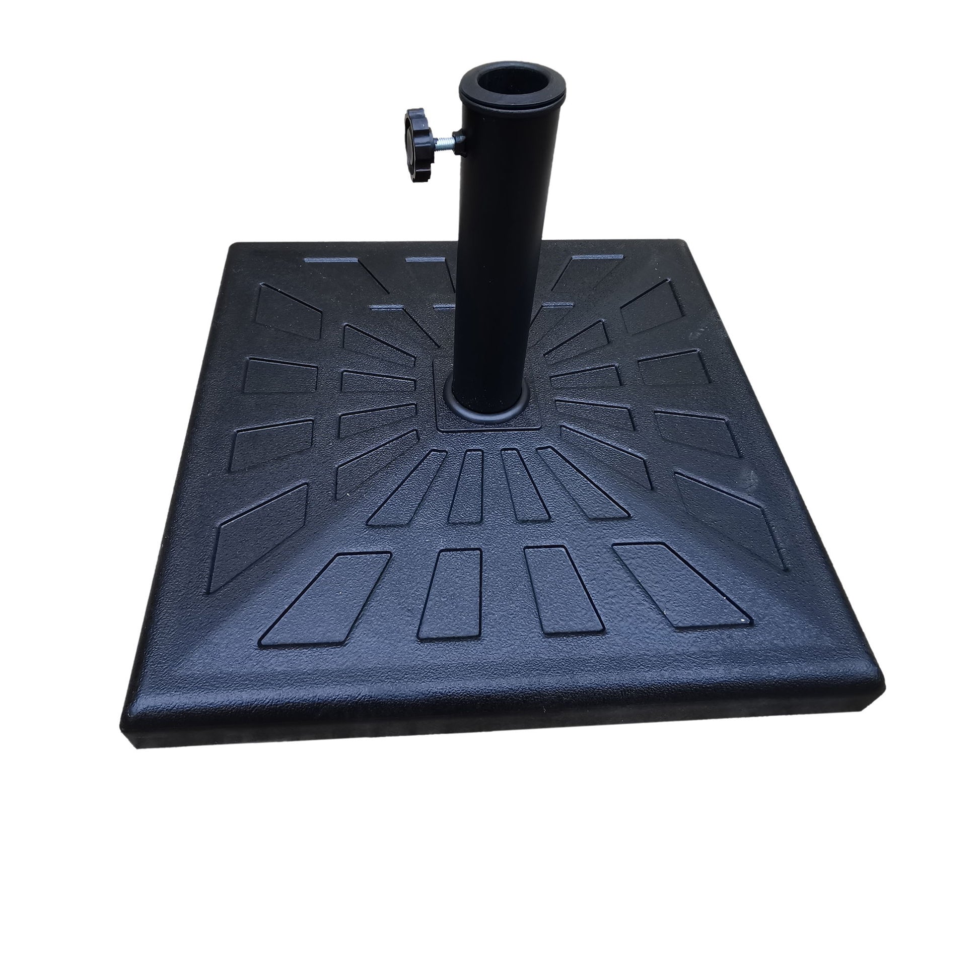 8.8' Outdoor Aluminum Patio Umbrella With 42 Pound Square Resin Umbrella Base - Best Buy Furniture