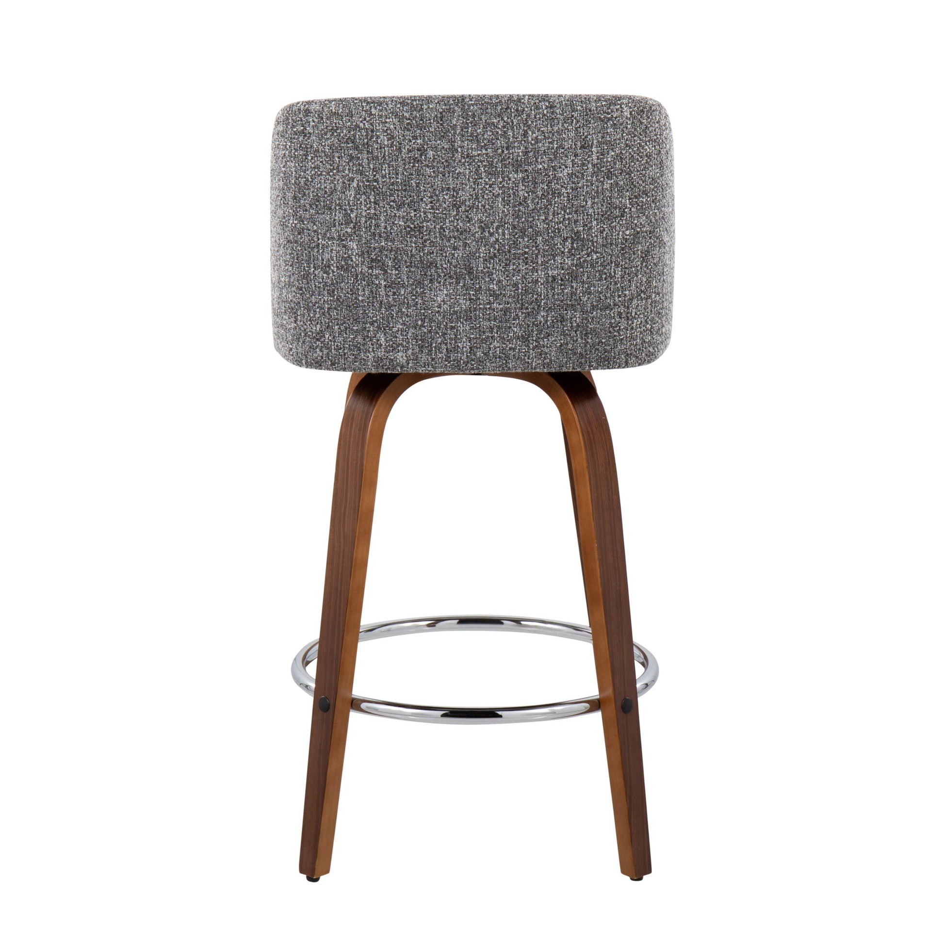 Toriano - Mid-Century Modern Fixed Height Counter Stool With Round Footrest (Set of 2) - Best Buy Furniture