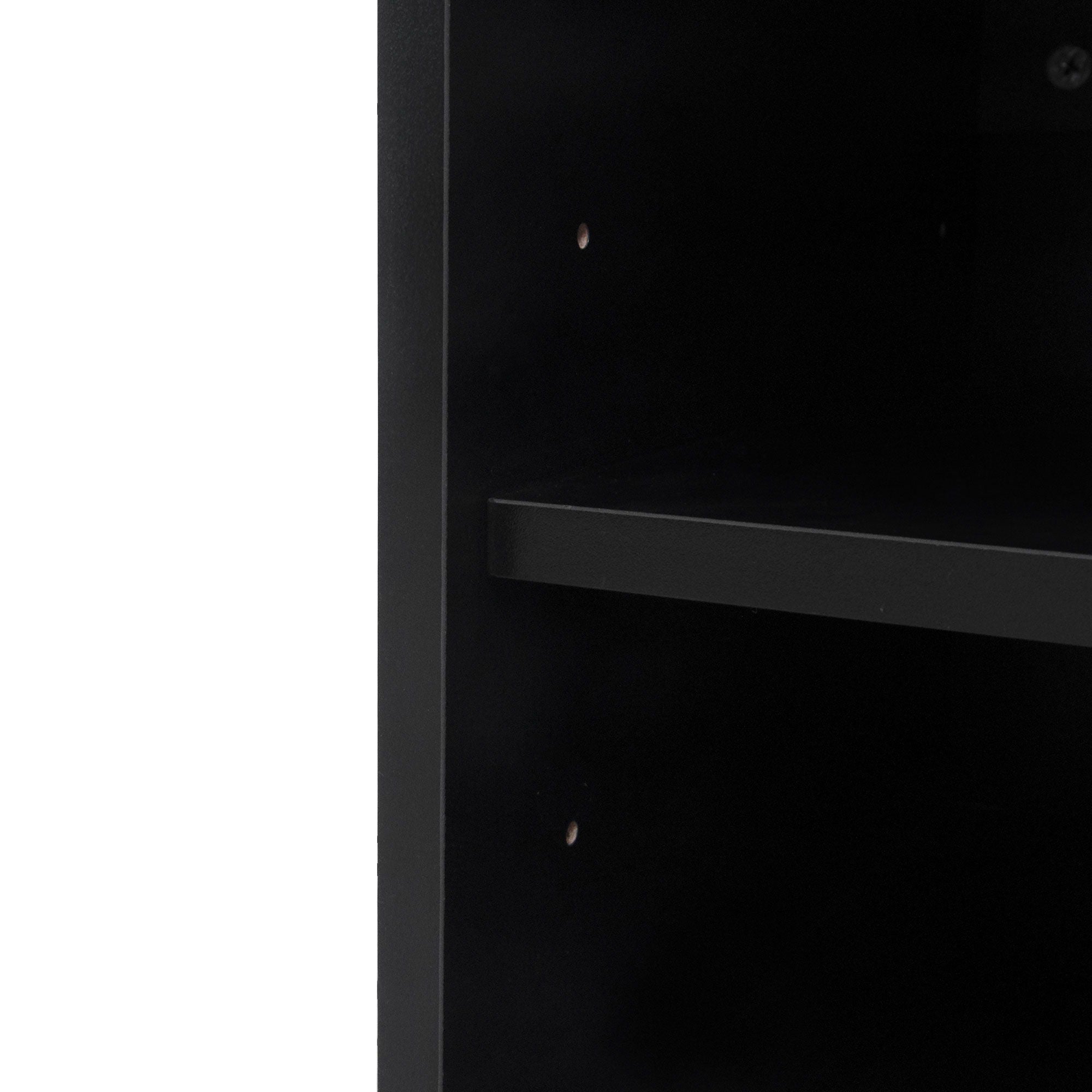 Kitchen Pantry Storage Cabinet, Modern Buffet Cabinet With Kitchen Cart, Tall Kitchen Hutch Cabinet With Microwave Stand, Food Pantry Cabinet With 3 Rattan Doors And Adjustable Shelves - Black - Best Buy Furniture