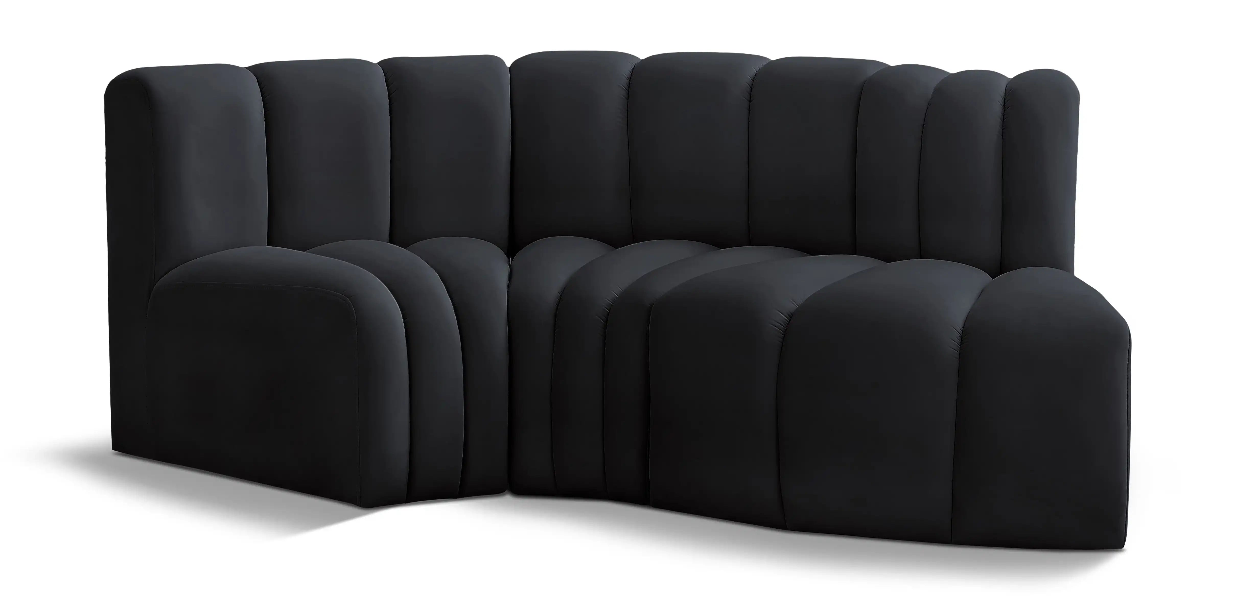 Arc - Velvet 3 Piece Modular L-Shaped Sofa - Best Buy Furniture
